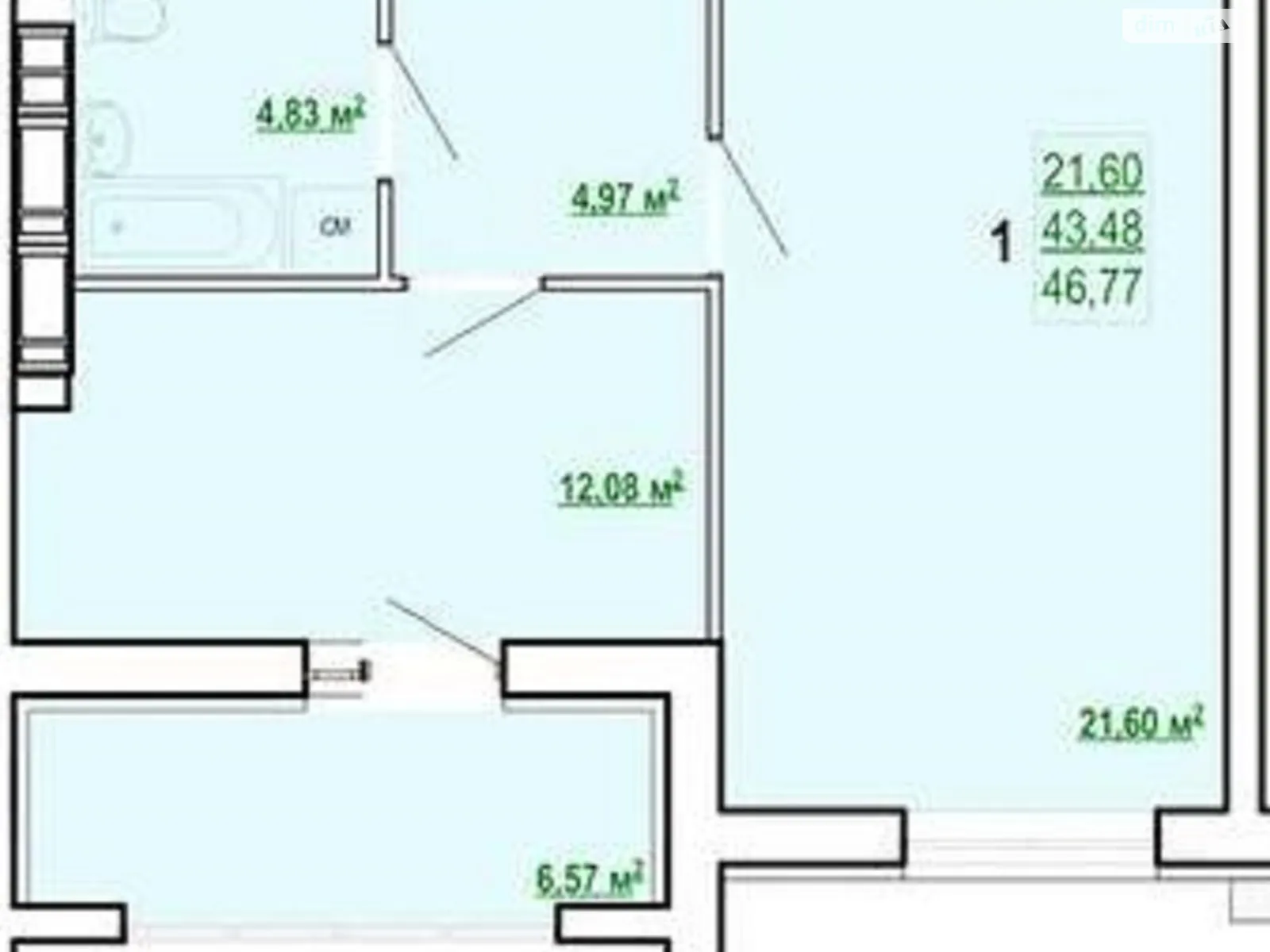 Продается 1-комнатная квартира 47 кв. м в Харькове, ул. Полтавский Шлях, 184А корпус 9 - фото 1