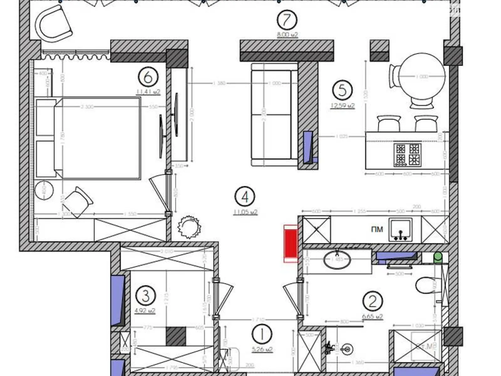 Продається 2-кімнатна квартира 60 кв. м у Одесі, вул. Сонячна, 4 - фото 1