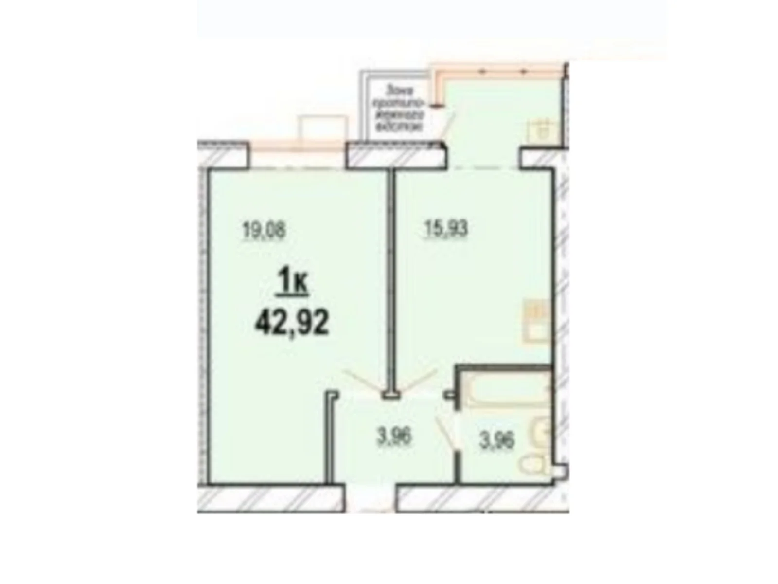Продається 1-кімнатна квартира 42.92 кв. м у Вінниці, вул. Волошкова, 4В - фото 1