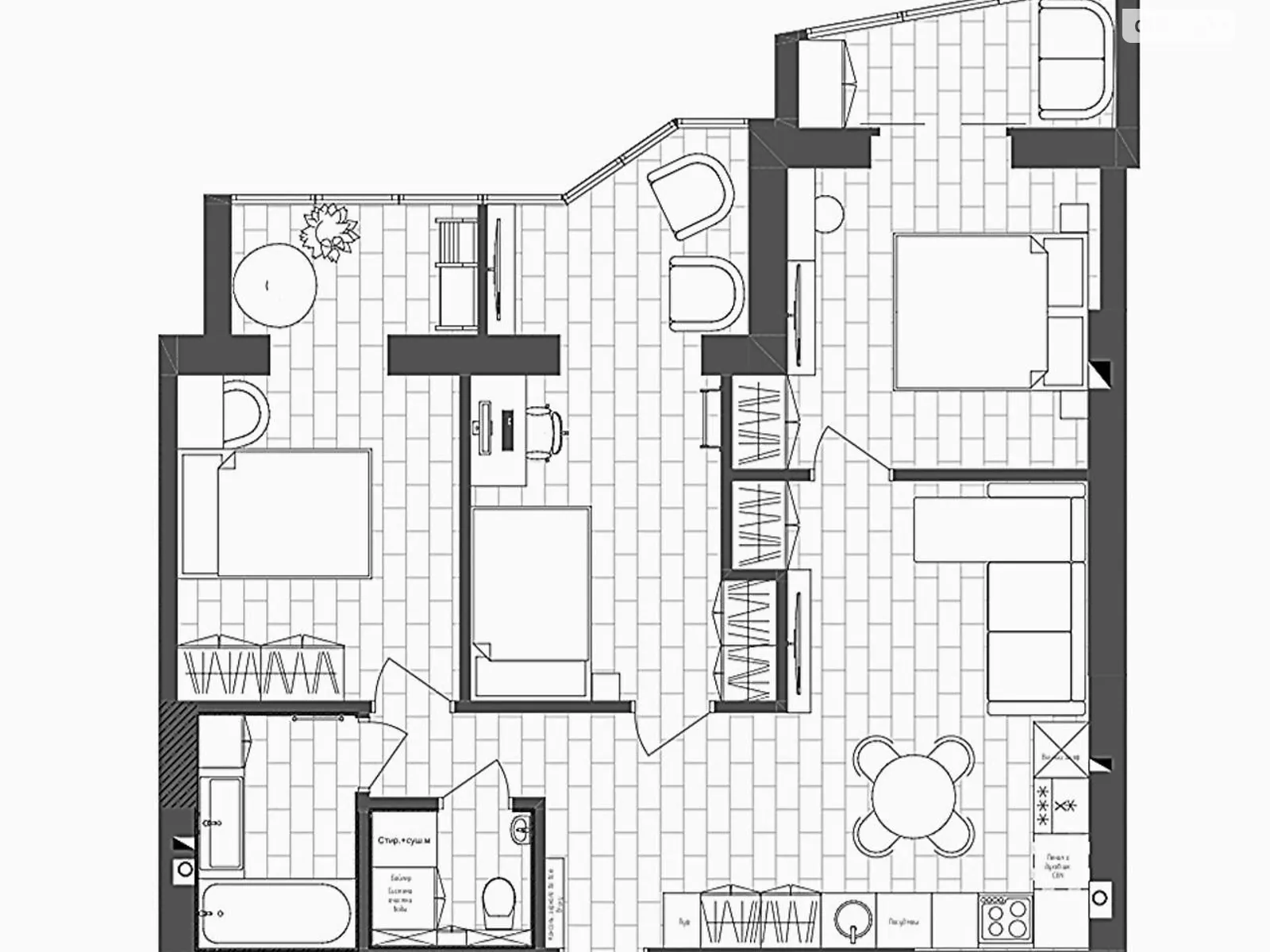 Продается 3-комнатная квартира 87 кв. м в Днепре, ул. Набережная Победы, 42С - фото 1