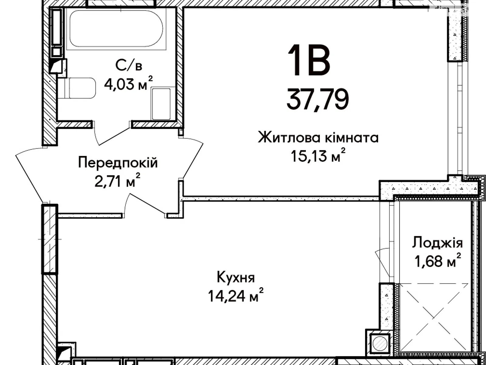 Продается 1-комнатная квартира 37.8 кв. м в Ирпене - фото 2