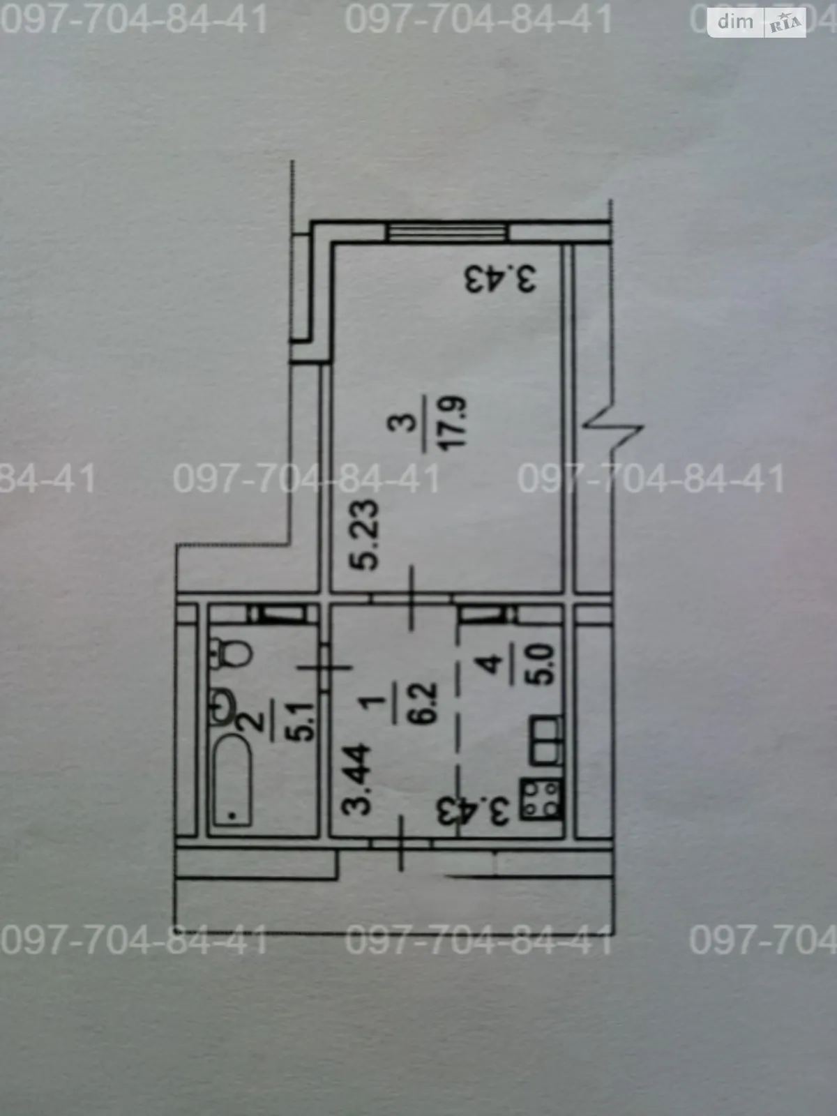 Продается 1-комнатная квартира 34.3 кв. м в Киеве - фото 2