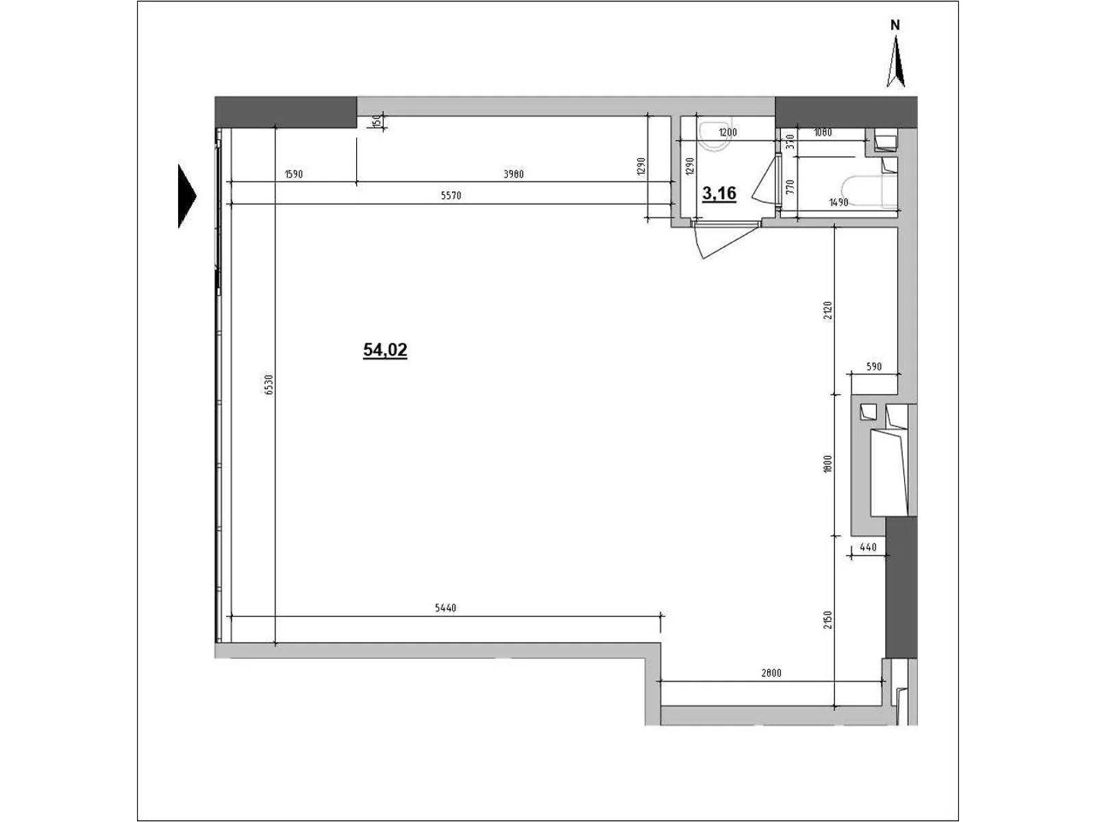Продается офис 57.18 кв. м в бизнес-центре, цена: 198688 $ - фото 1