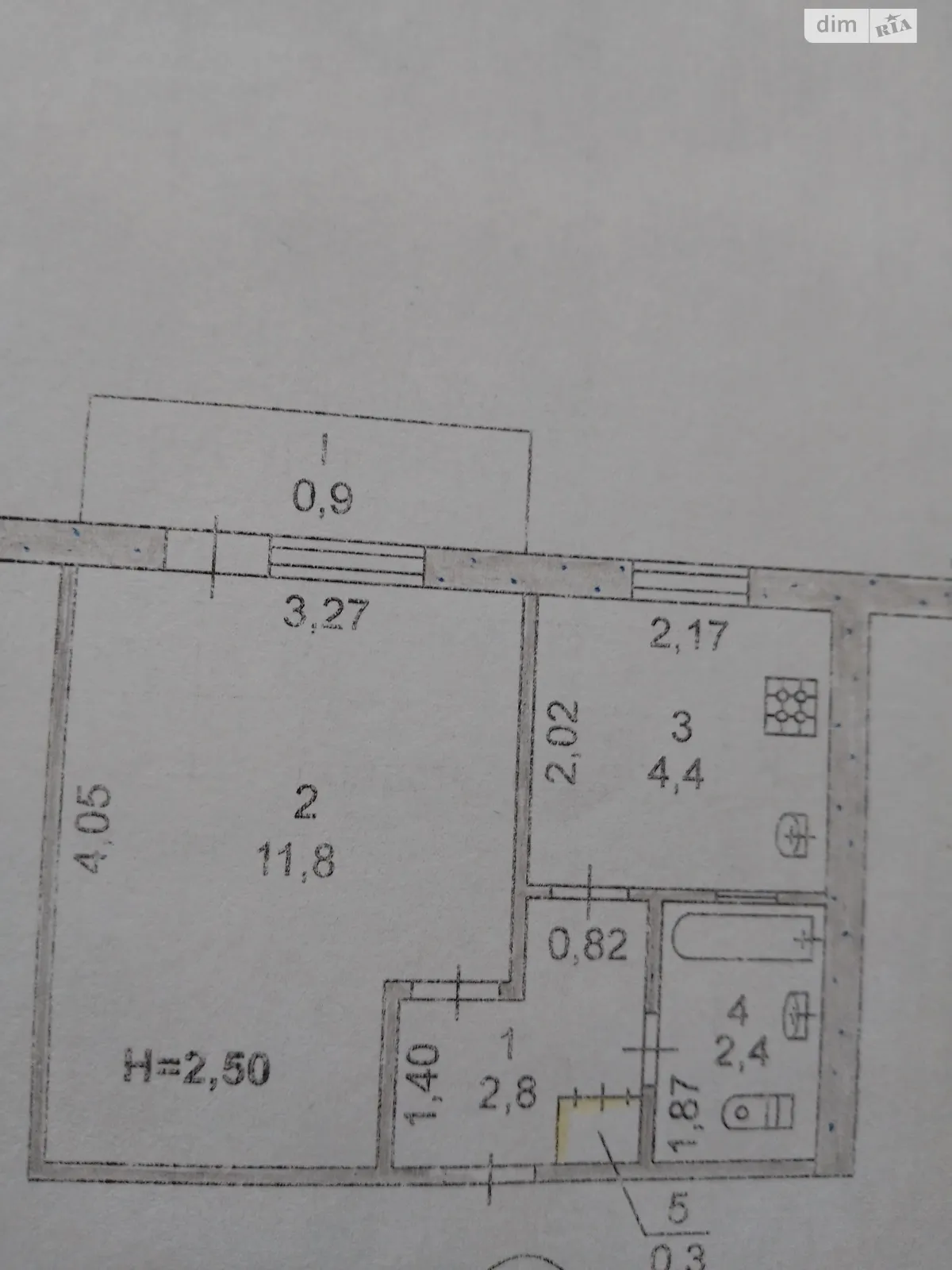 Продается 1-комнатная квартира 23.2 кв. м в, цена: 6000 $ - фото 1