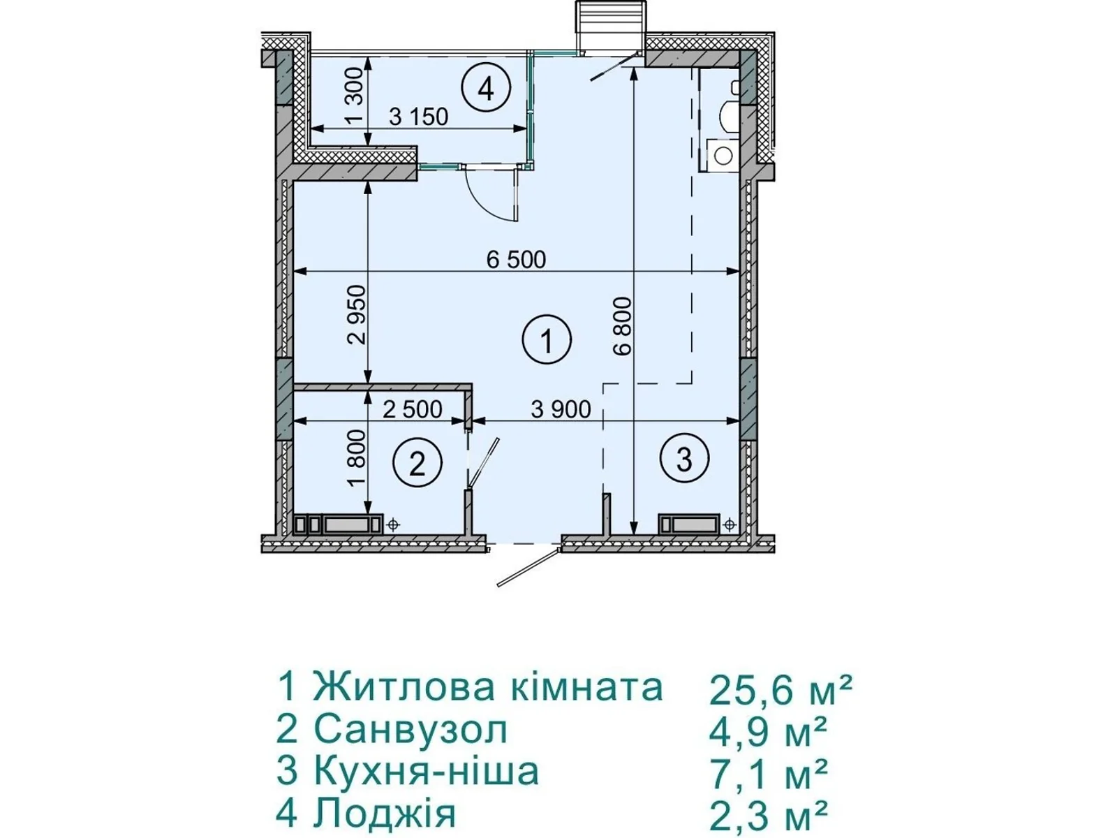 Продается 1-комнатная квартира 39.9 кв. м в Софиевской Борщаговке, ул. Соборная, 77А - фото 1