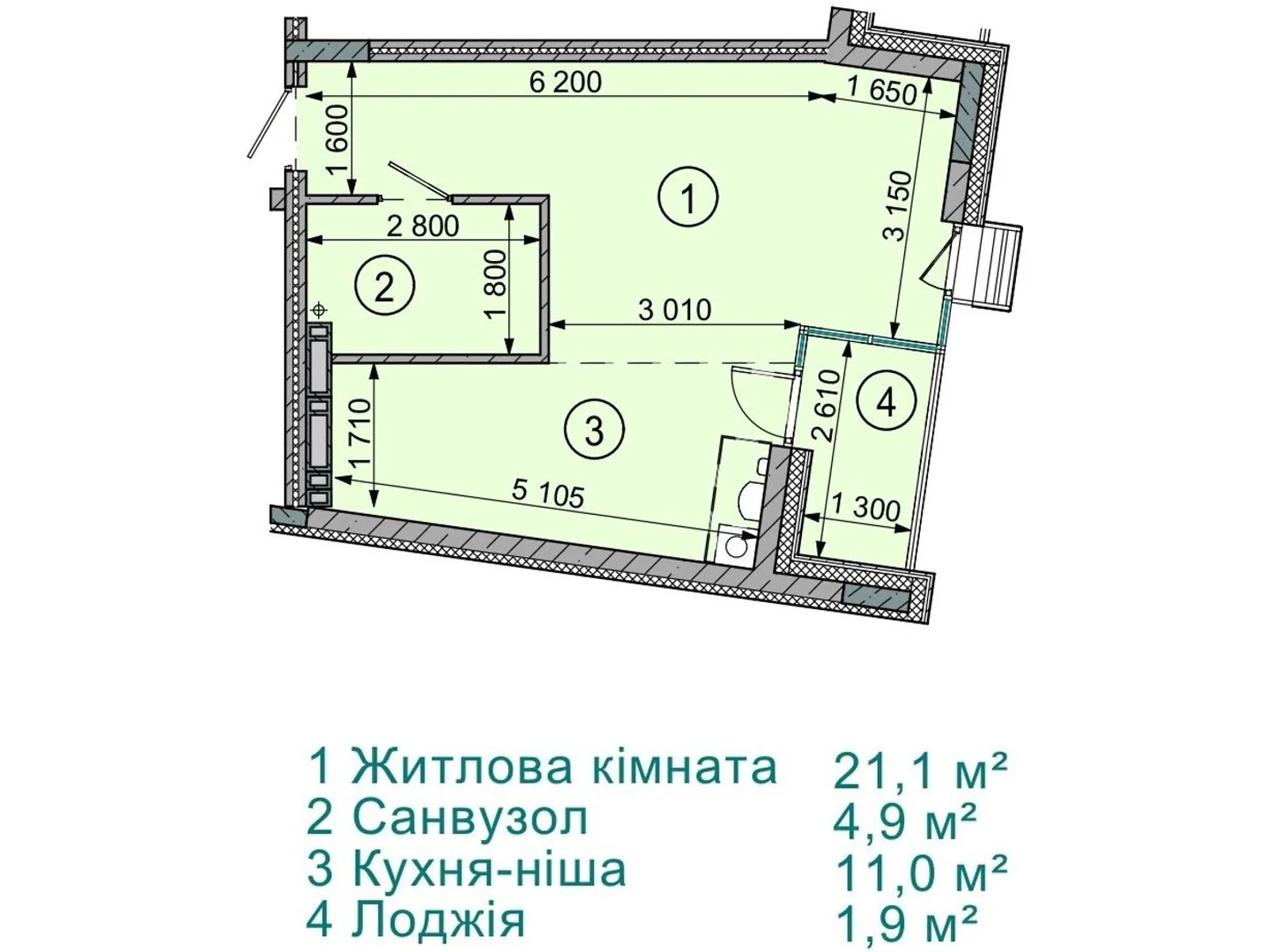 Продається 1-кімнатна квартира 39.4 кв. м у Софіївській Борщагівці, вул. Соборна, 77А - фото 1
