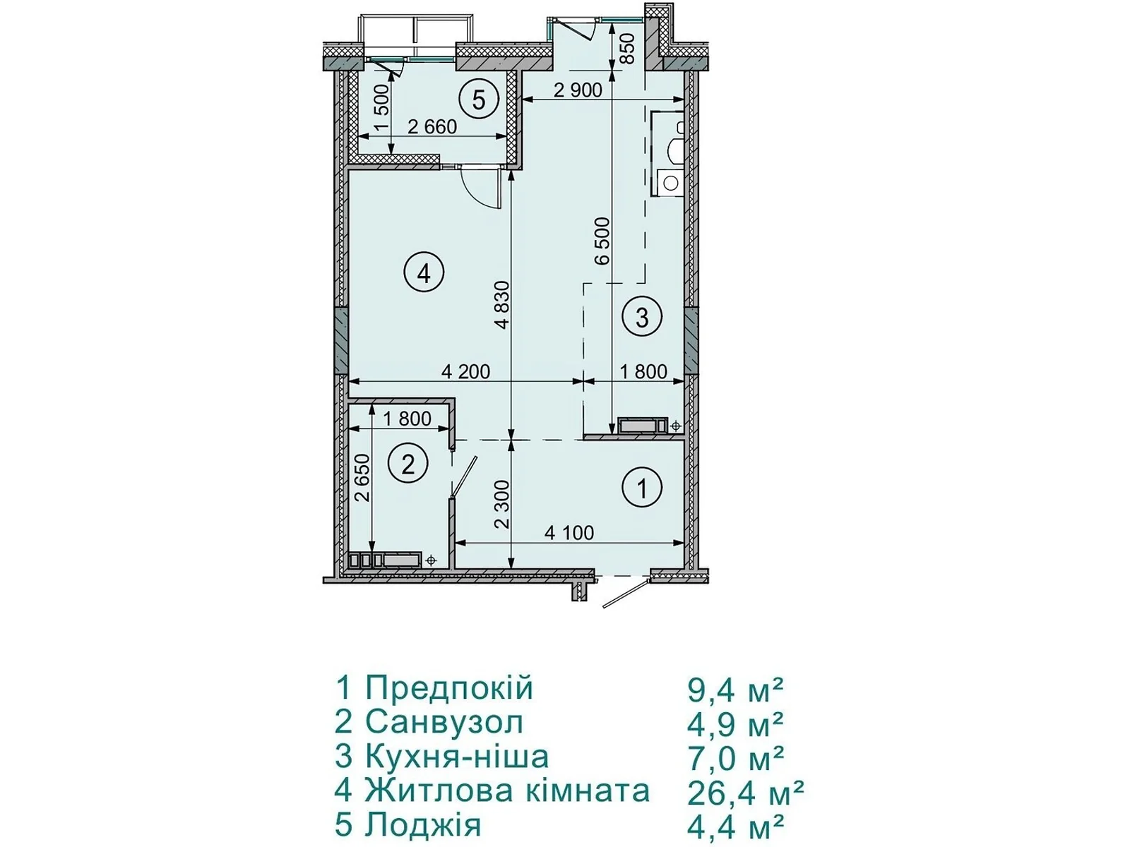 Продається 1-кімнатна квартира 51.5 кв. м у Софіївській Борщагівці, цена: 44393 $ - фото 1