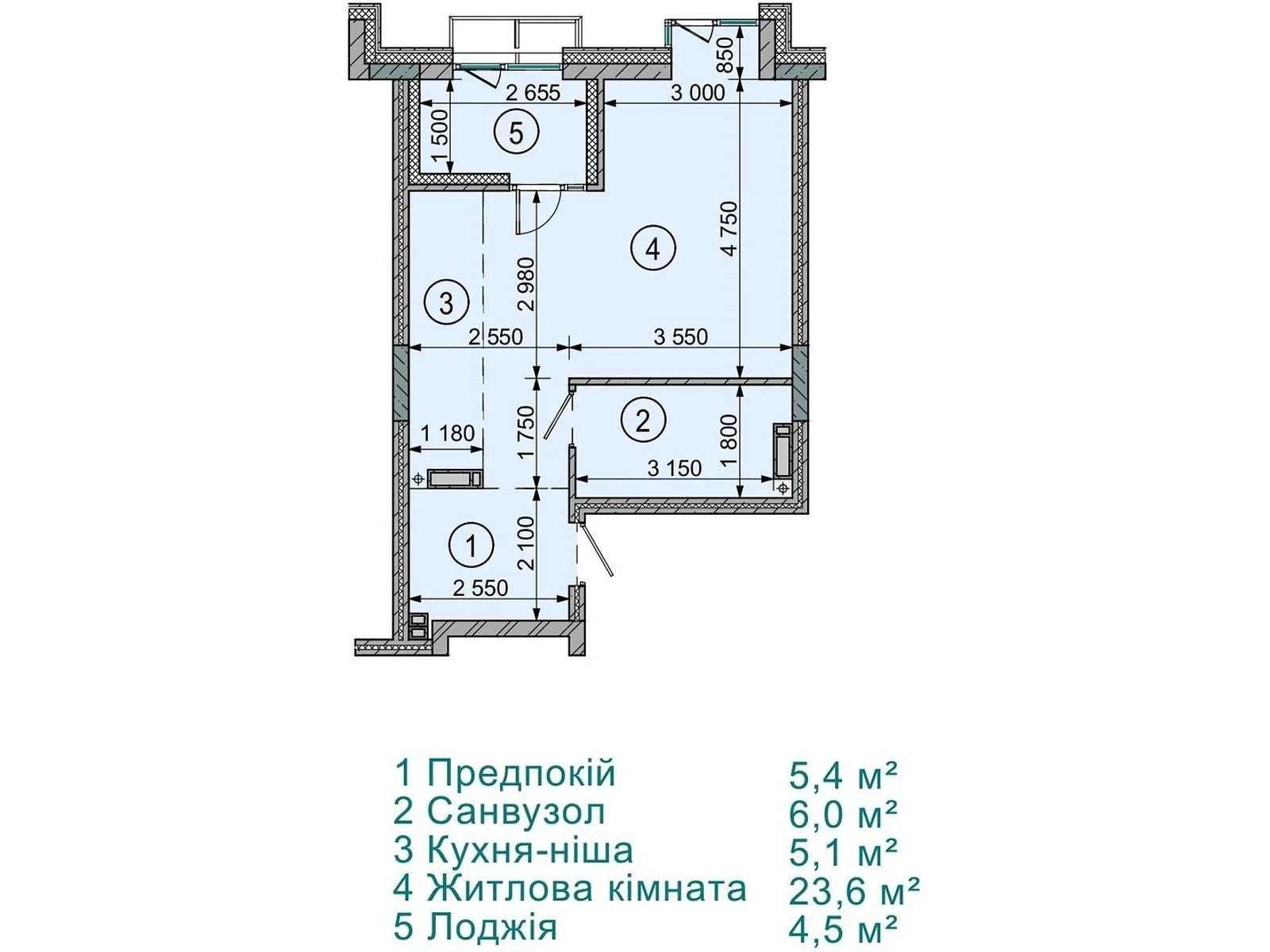 Продается 1-комнатная квартира 44.4 кв. м в Софиевской Борщаговке, ул. Соборная, 77А - фото 1