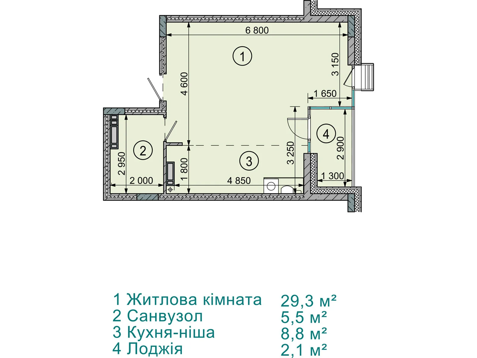 Продається 1-кімнатна квартира 45.7 кв. м у Софіївській Борщагівці, вул. Соборна, 77А - фото 1