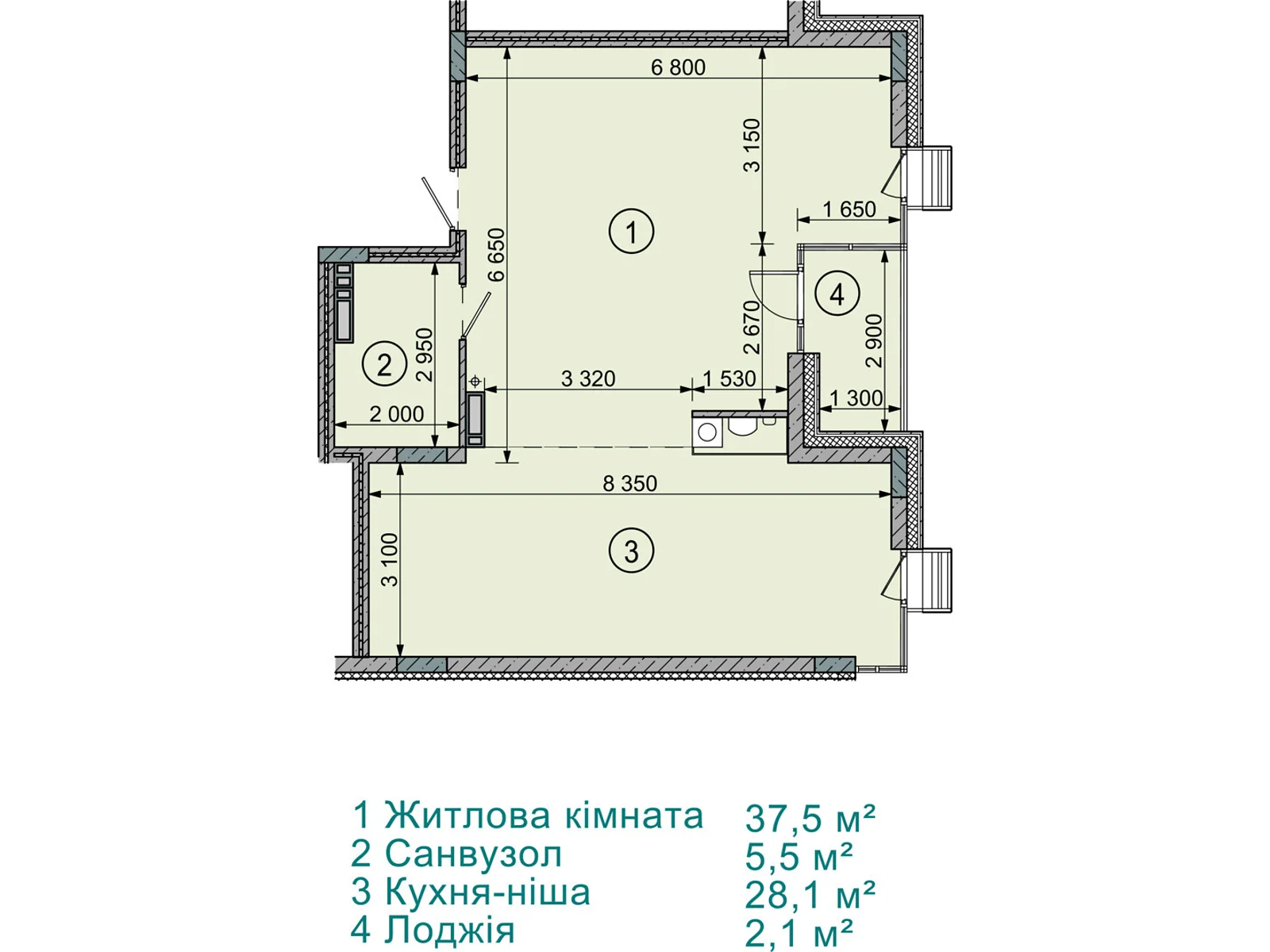 Продается 1-комнатная квартира 73.2 кв. м в Софиевской Борщаговке, ул. Соборная, 77А - фото 1