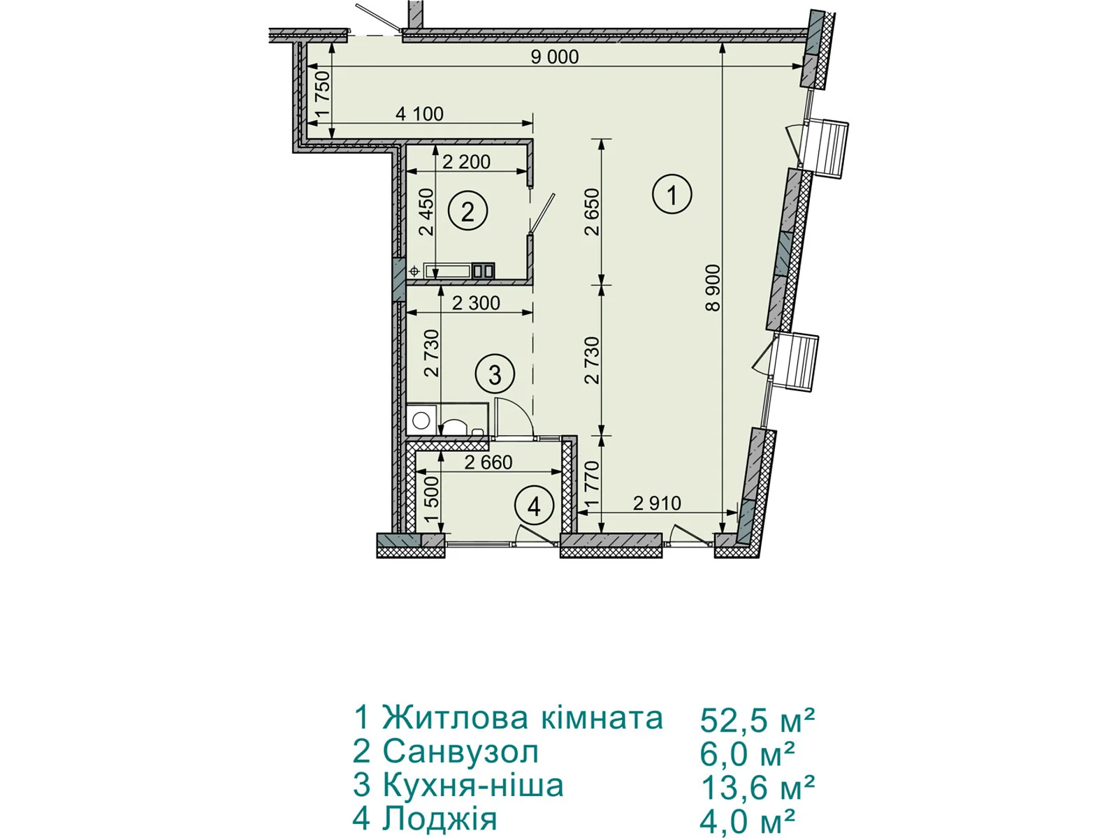 Продається 1-кімнатна квартира 58.8 кв. м у Софіївській Борщагівці, вул. Соборна, 77А - фото 1