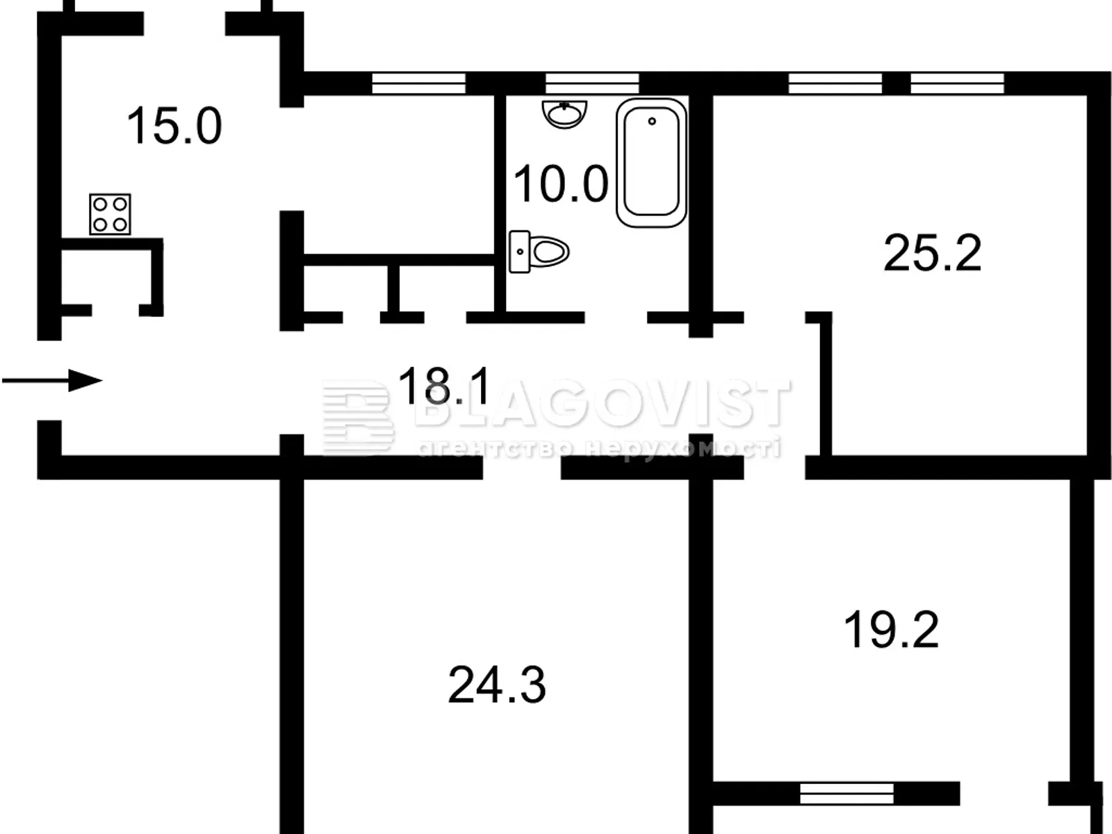 Продається 3-кімнатна квартира 120 кв. м у Києві - фото 2