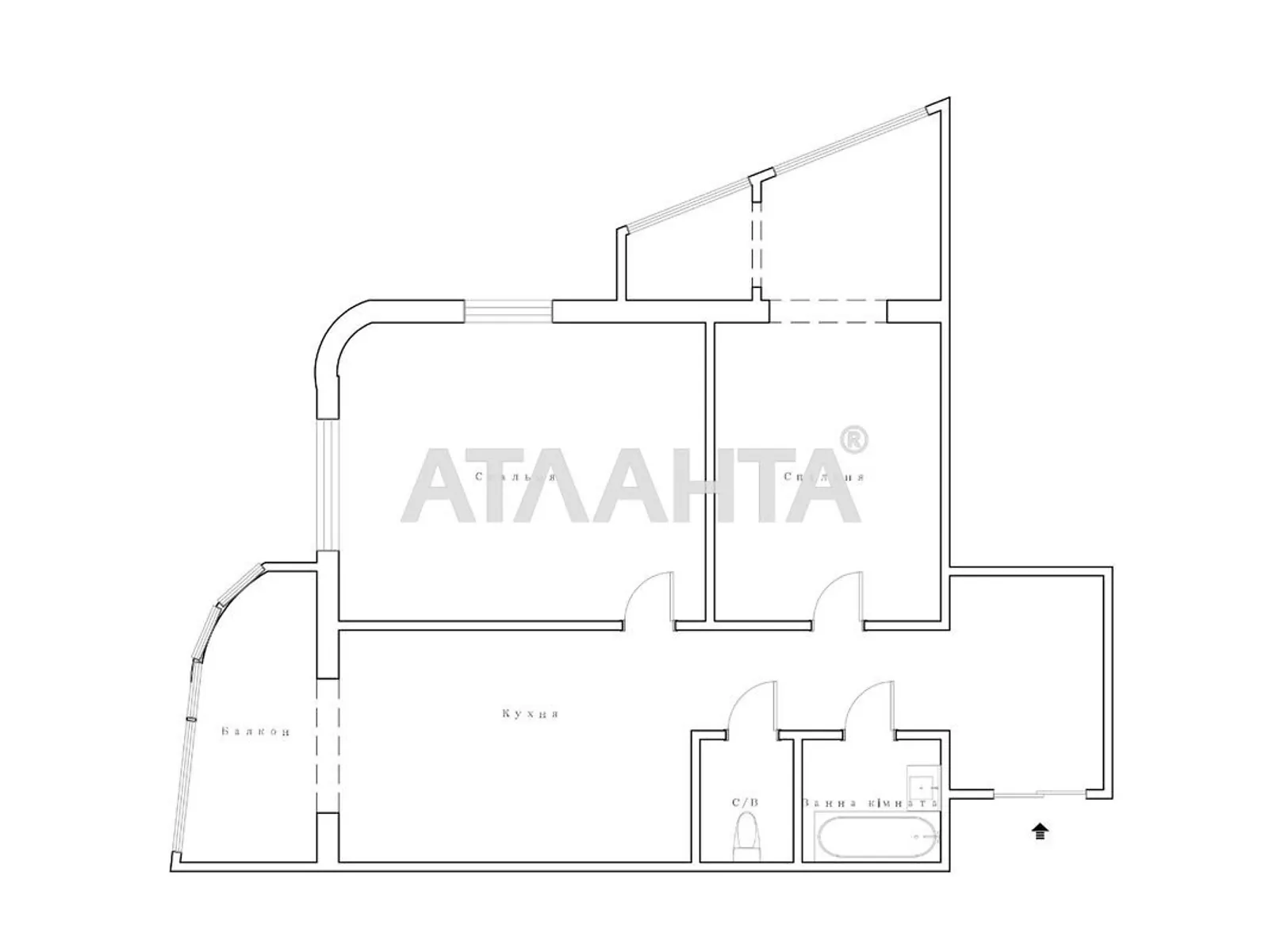 Продается 2-комнатная квартира 71.8 кв. м в Одессе, ул. Марсельская - фото 1