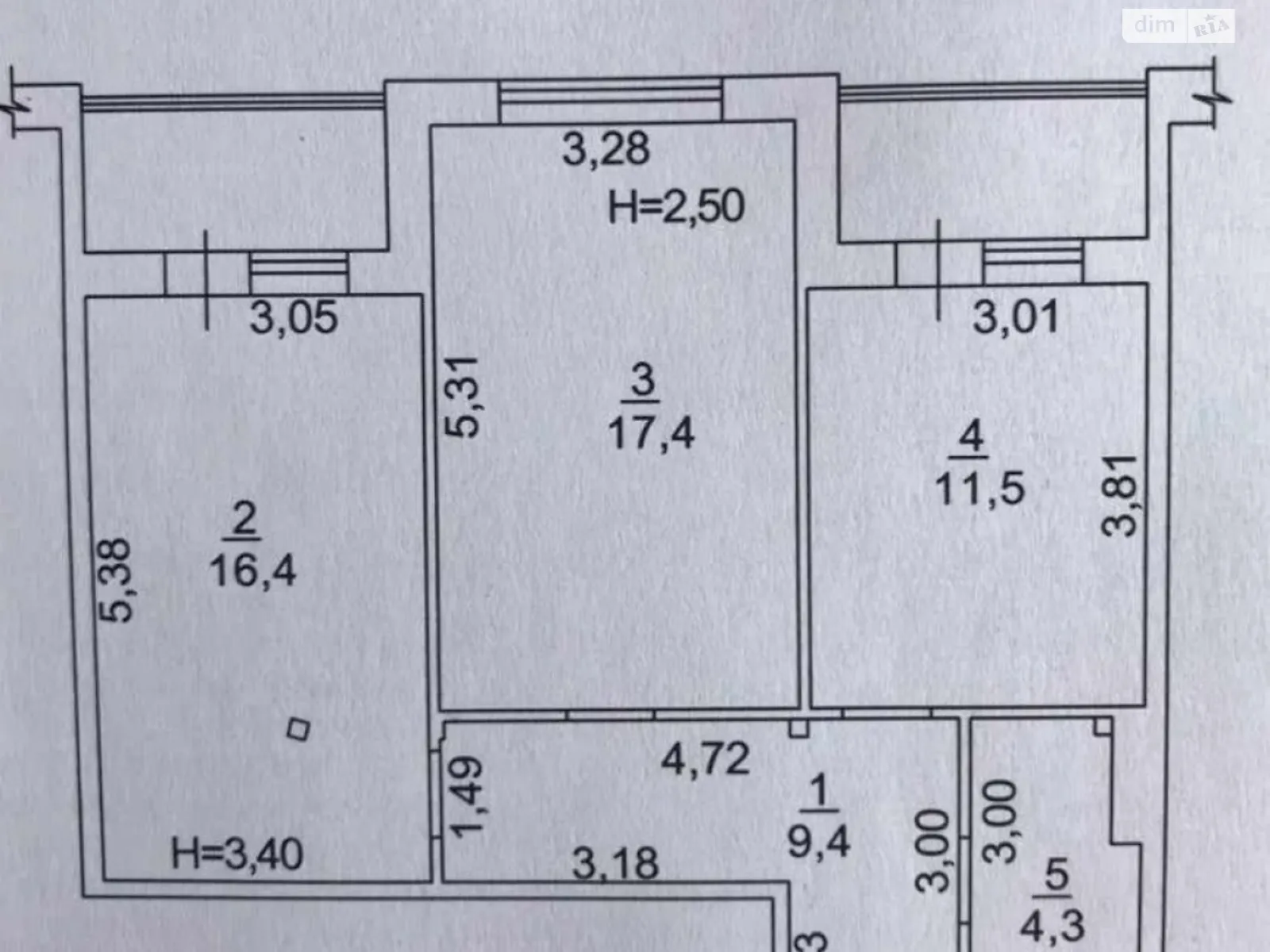 Продается 2-комнатная квартира 65.9 кв. м в Хлебодарском, цена: 20000 $ - фото 1