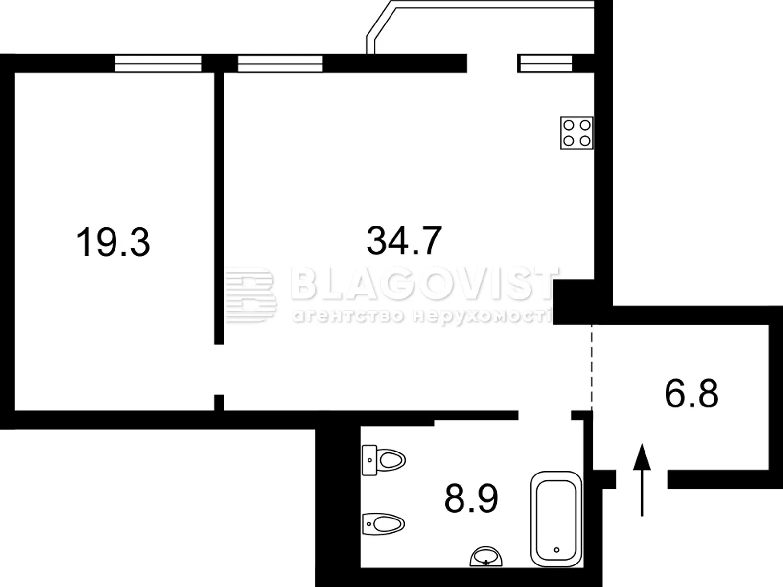 Продается 2-комнатная квартира 71 кв. м в  - фото 2