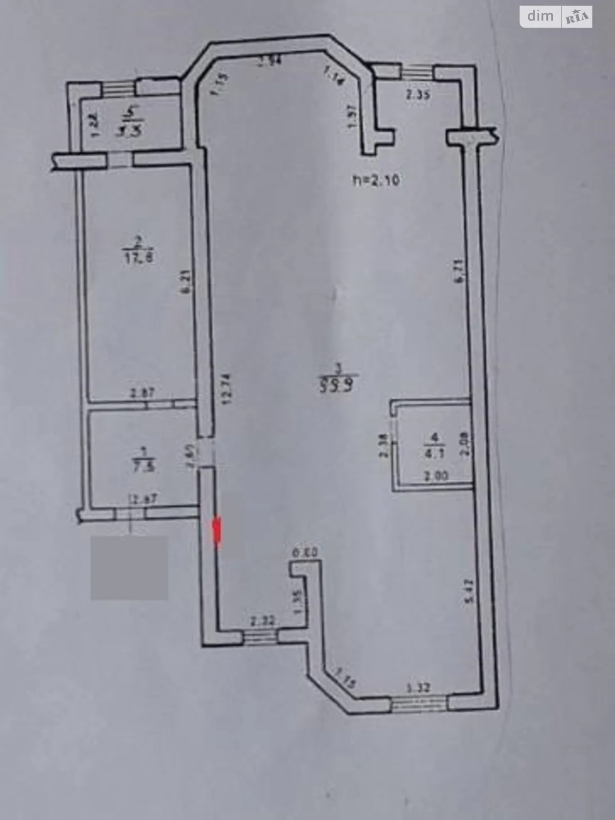 Продается 1-комнатная квартира 132.6 кв. м в Одессе - фото 4