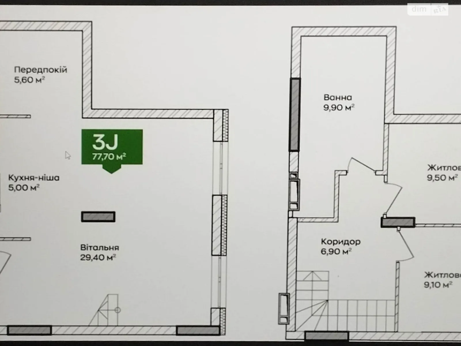 Продається 3-кімнатна квартира 67.5 кв. м у Ірпені, вул. Університетська(Карла Маркса), 3/15 - фото 1
