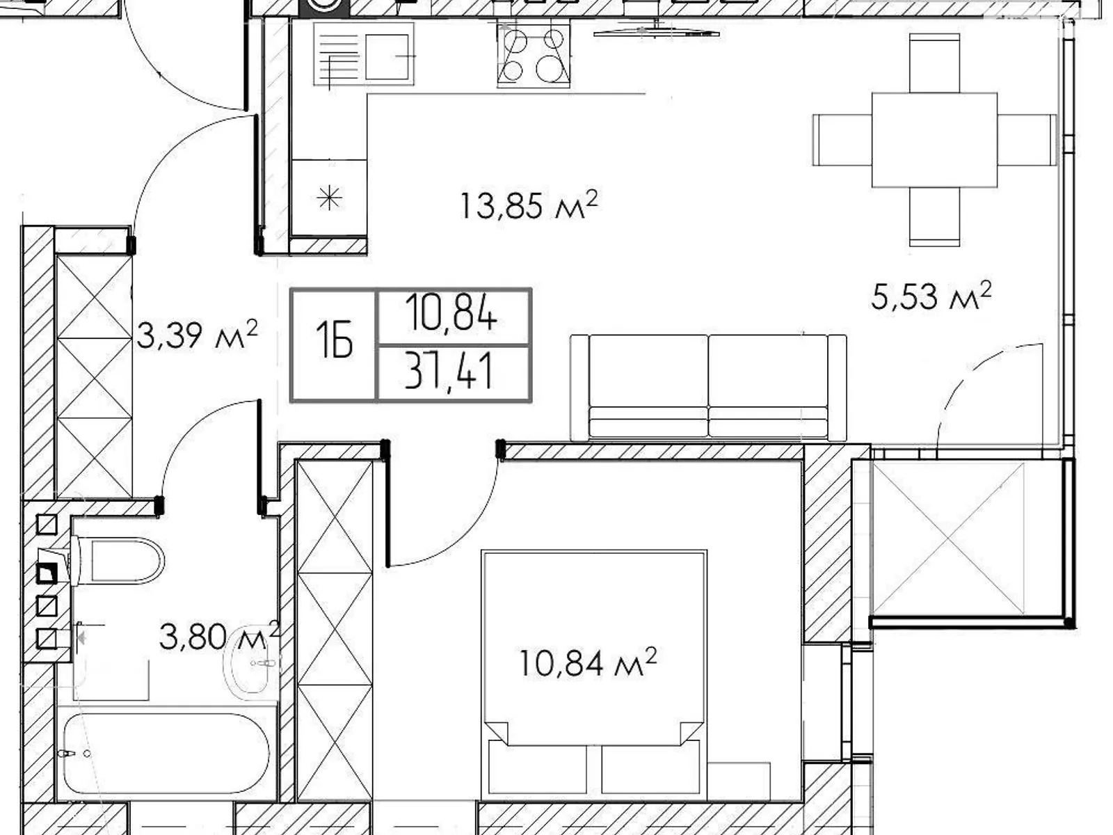 Продається 1-кімнатна квартира 37 кв. м у Рівному - фото 3