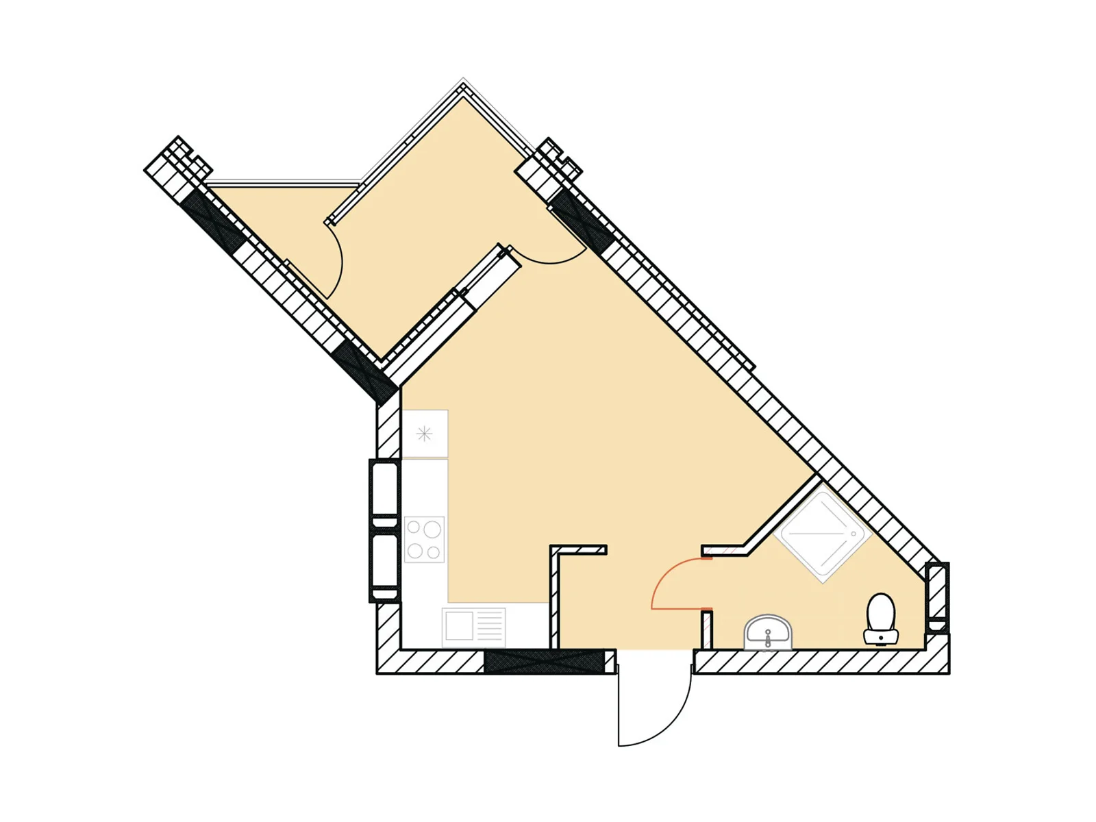 Продается 1-комнатная квартира 24.49 кв. м в Ирпене, Гостомельское шоссе, 49 - фото 1