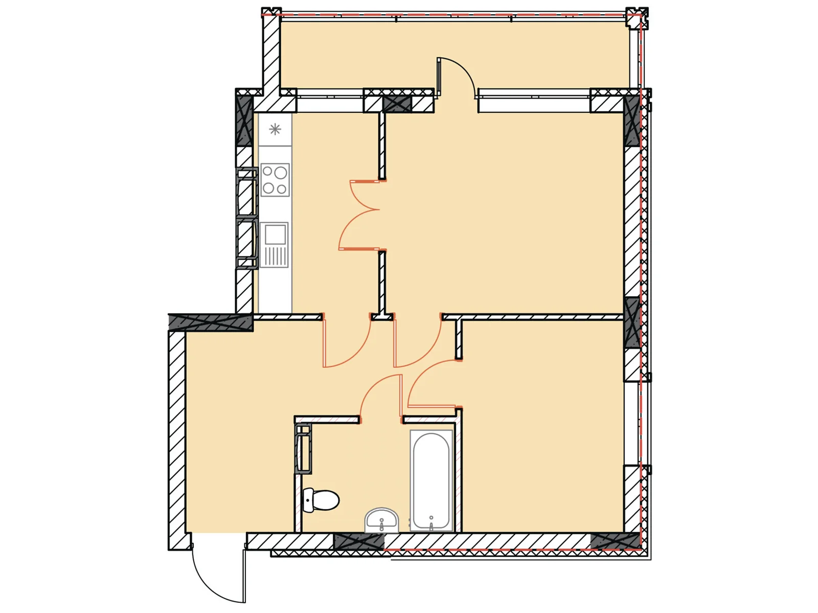 Продается 2-комнатная квартира 59.16 кв. м в Ирпене, цена: 60935 $ - фото 1