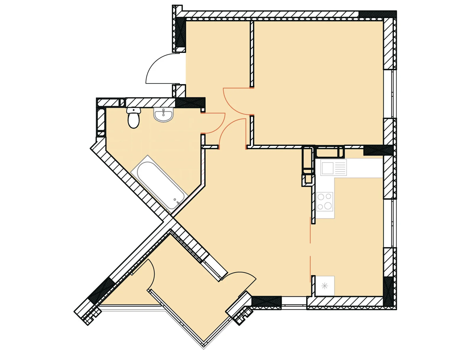 Продається 2-кімнатна квартира 58.34 кв. м у Ірпені, Гостомельське шосе, 49 - фото 1