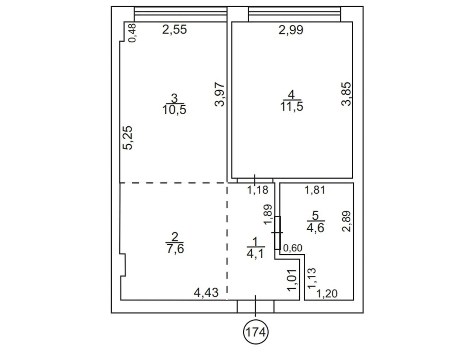 Продается 1-комнатная квартира 38.3 кв. м в Ужгороде, ул. Сергея Мартина(Парижской Коммуны), 4 - фото 1