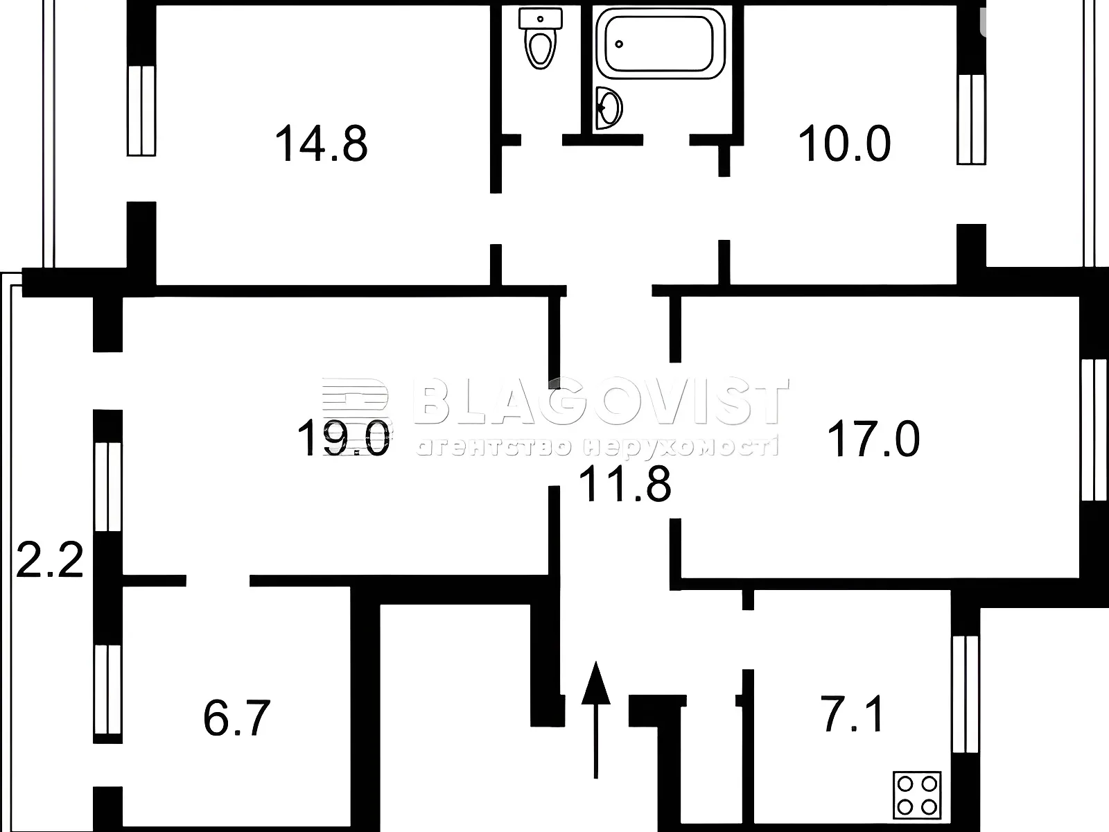 Продается 5-комнатная квартира 95.6 кв. м в Киеве, ул. Северная, 54А - фото 1