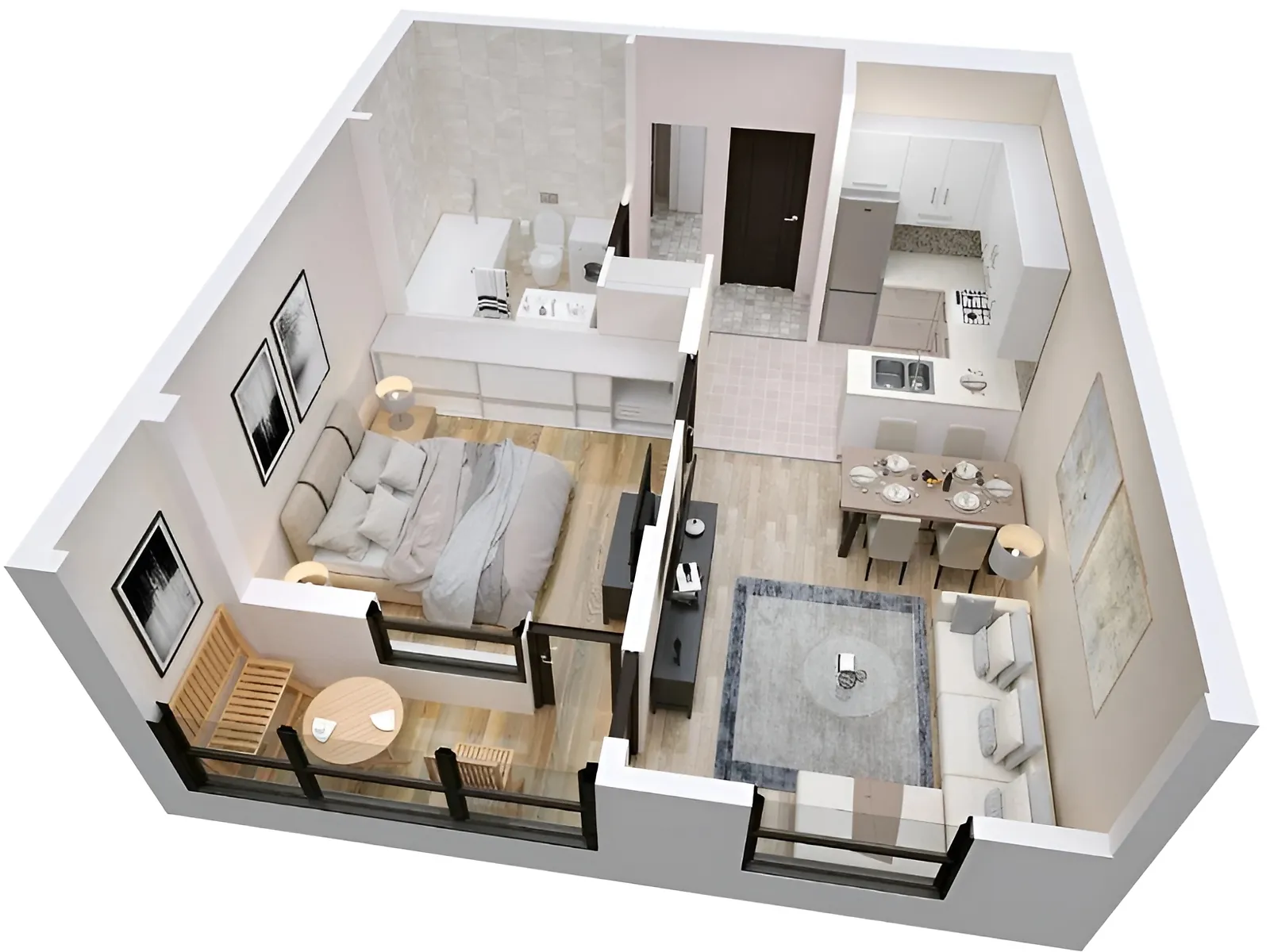 Продається 1-кімнатна квартира 43.91 кв. м у, цена: 59300 $ - фото 1