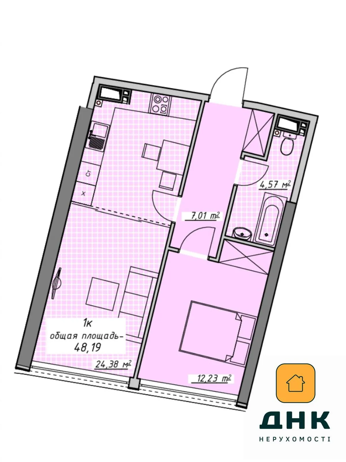 Продается 1-комнатная квартира 48 кв. м в Одессе - фото 2