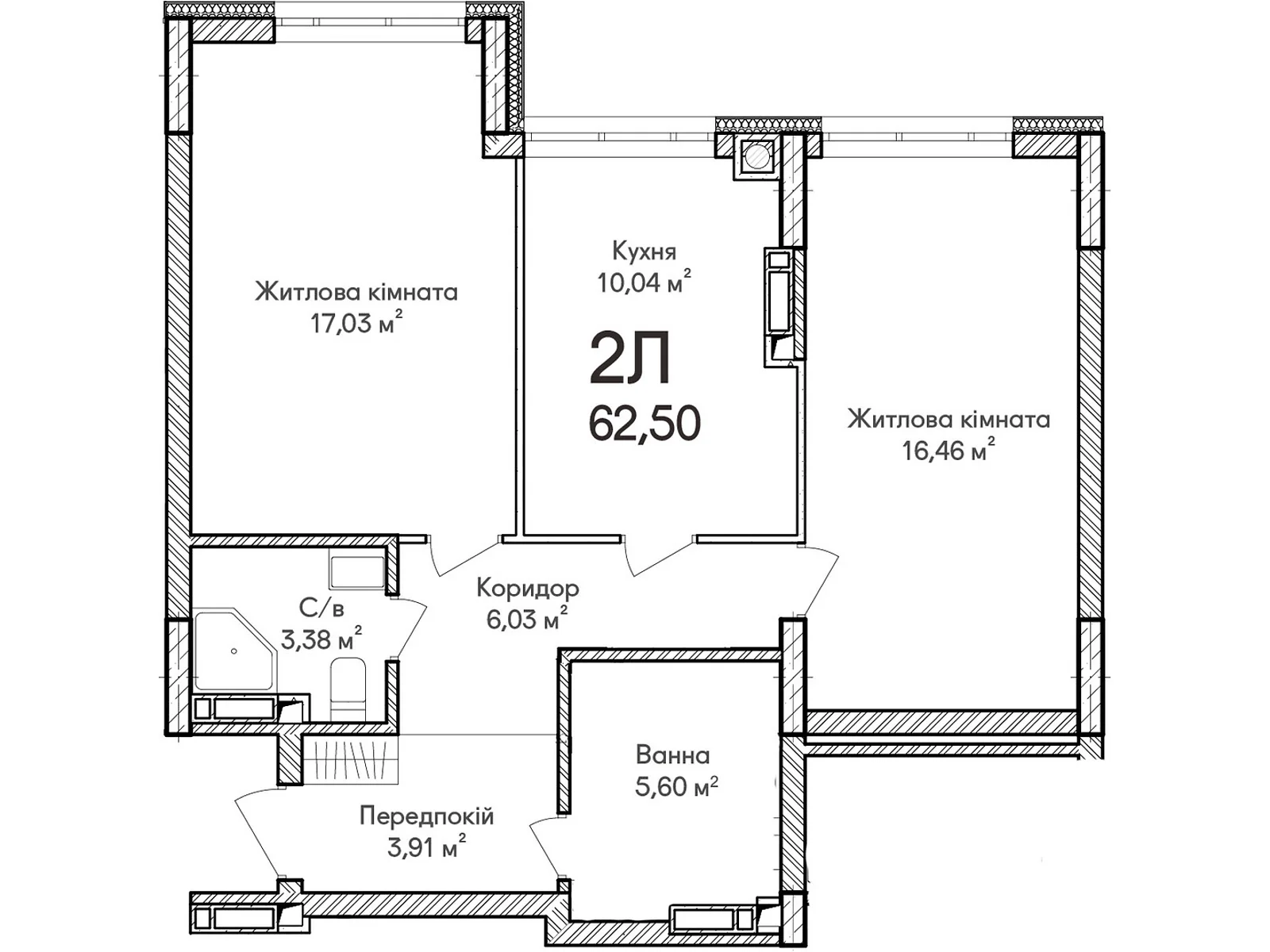 Продается 2-комнатная квартира 62 кв. м в Ирпене, ул. Ольги Кобылянской(Достоевского) - фото 1