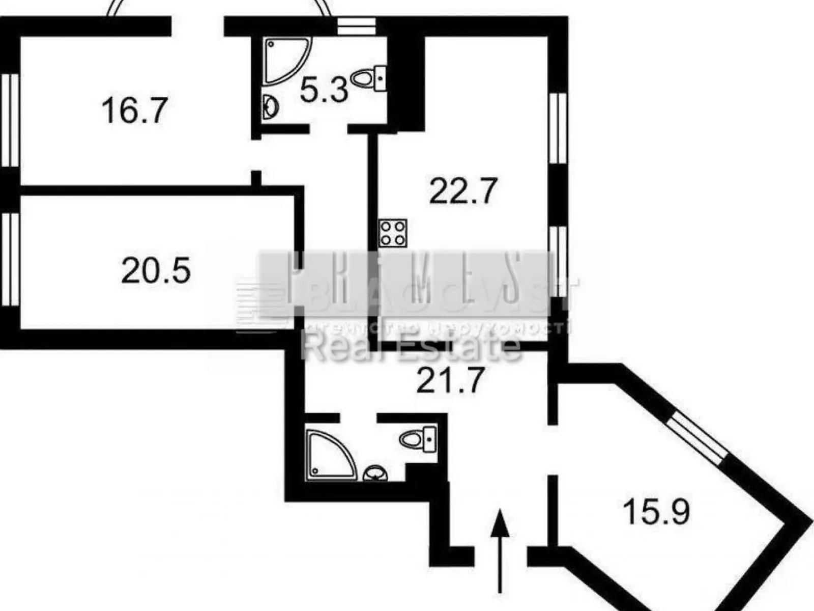 Продається 3-кімнатна квартира 108.3 кв. м у Києві, цена: 293500 $ - фото 1