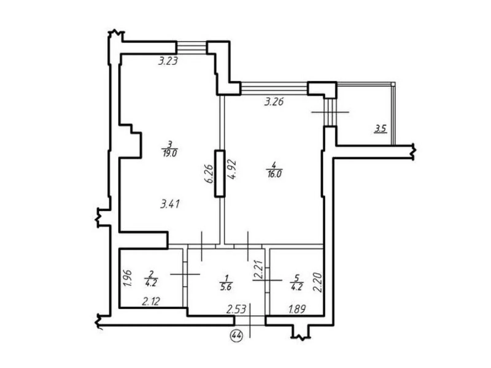 Продается 1-комнатная квартира 51.8 кв. м в Львове, ул. Под Голоском - фото 1