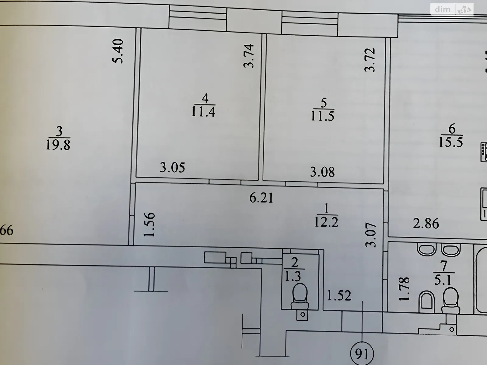 Продається 3-кімнатна квартира 77 кв. м у Ірпені, вул. Виговського(Суворова), 2Д/2 - фото 1