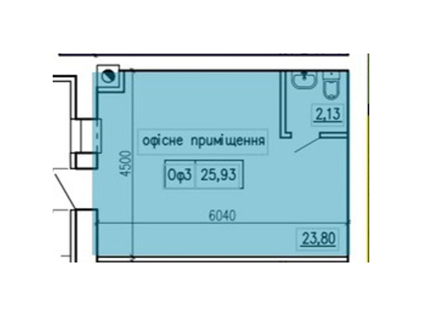 Продается объект сферы услуг 25.93 кв. м в 9-этажном здании, цена: 26526 $ - фото 1
