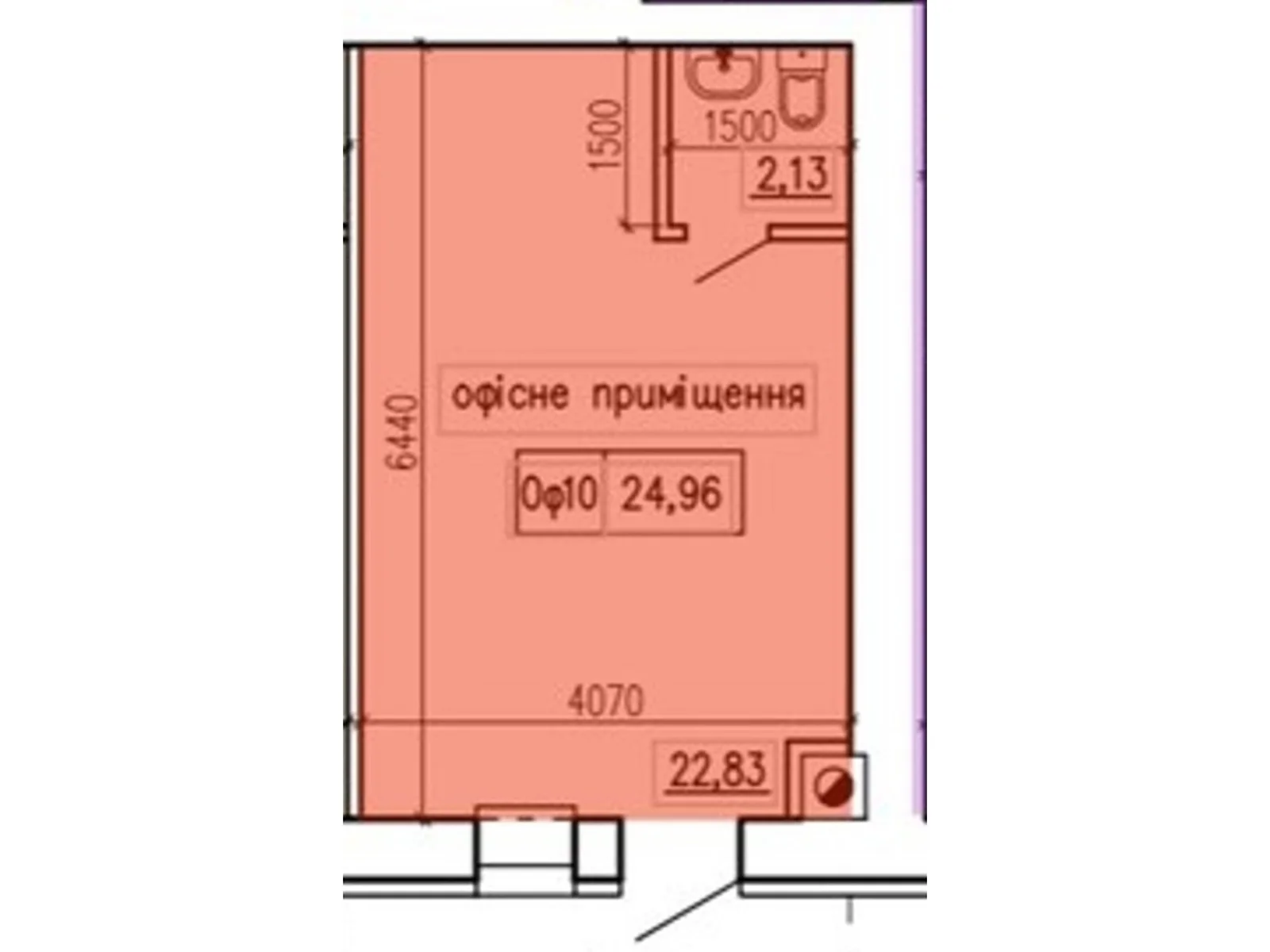 Продается объект сферы услуг 24.96 кв. м в 9-этажном здании, цена: 25584 $ - фото 1