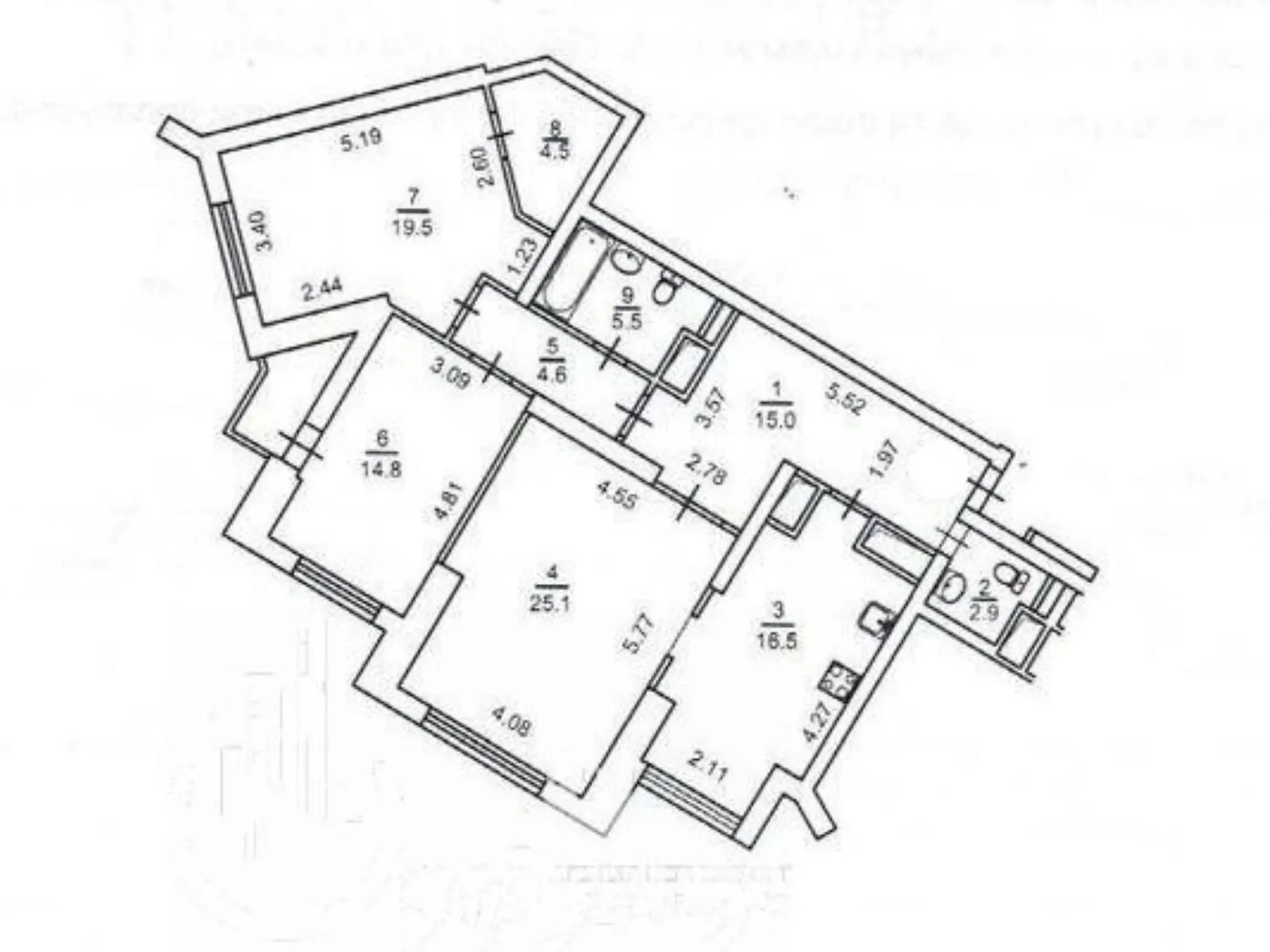 Продается 3-комнатная квартира 109 кв. м в Киеве, ул. Княжий Затон, 21 - фото 1