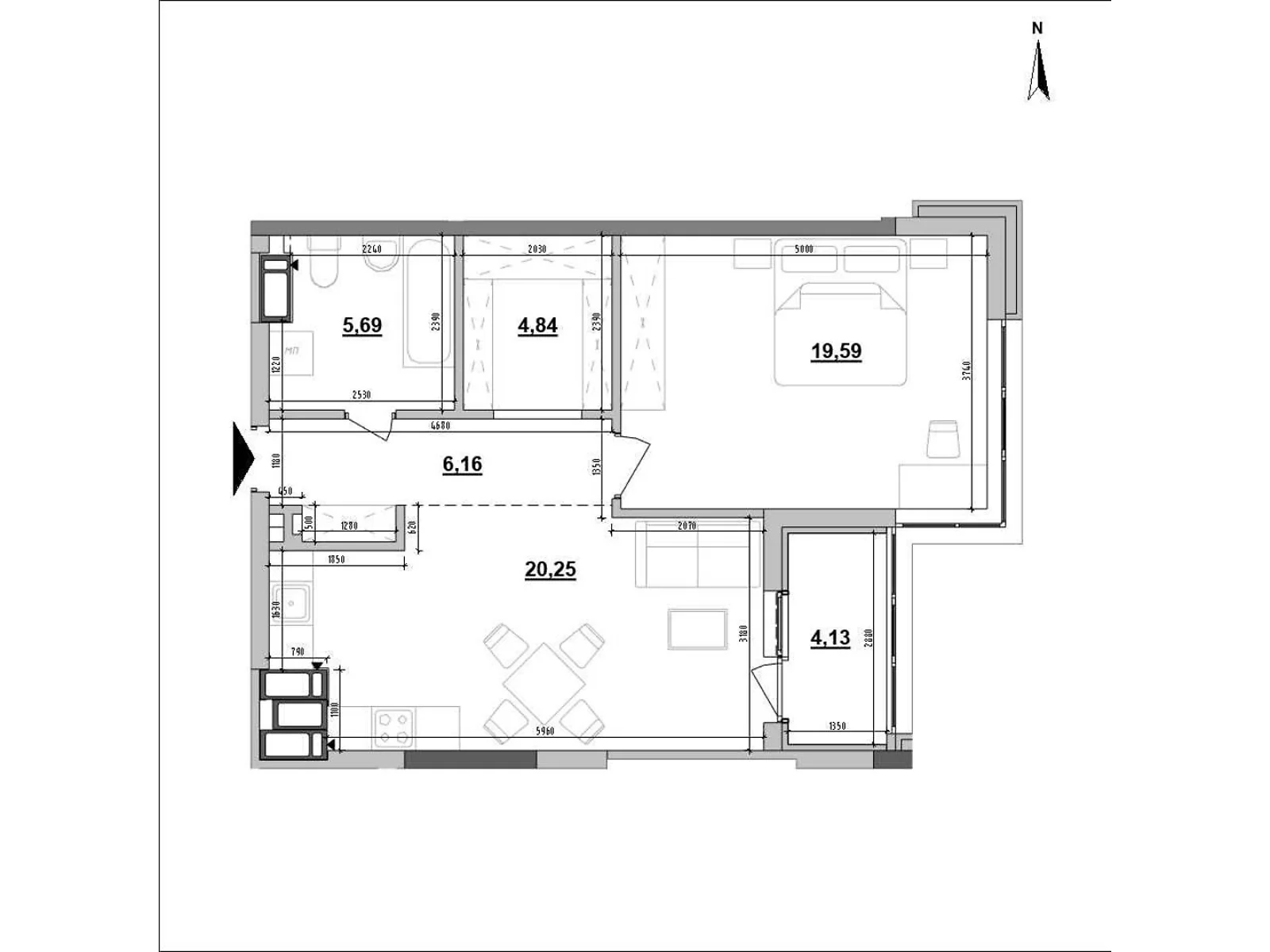 Продается 1-комнатная квартира 60.66 кв. м в Киеве, ул. Коновальца Евгения, 30 - фото 1