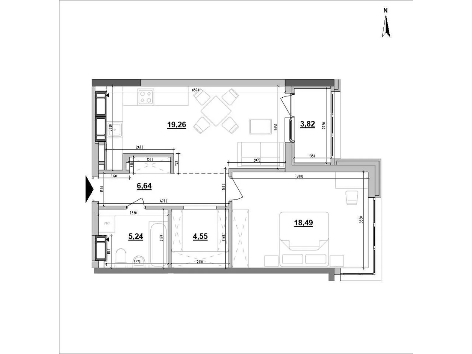 Продается 1-комнатная квартира 58 кв. м в Киеве, ул. Коновальца Евгения, 30 - фото 1
