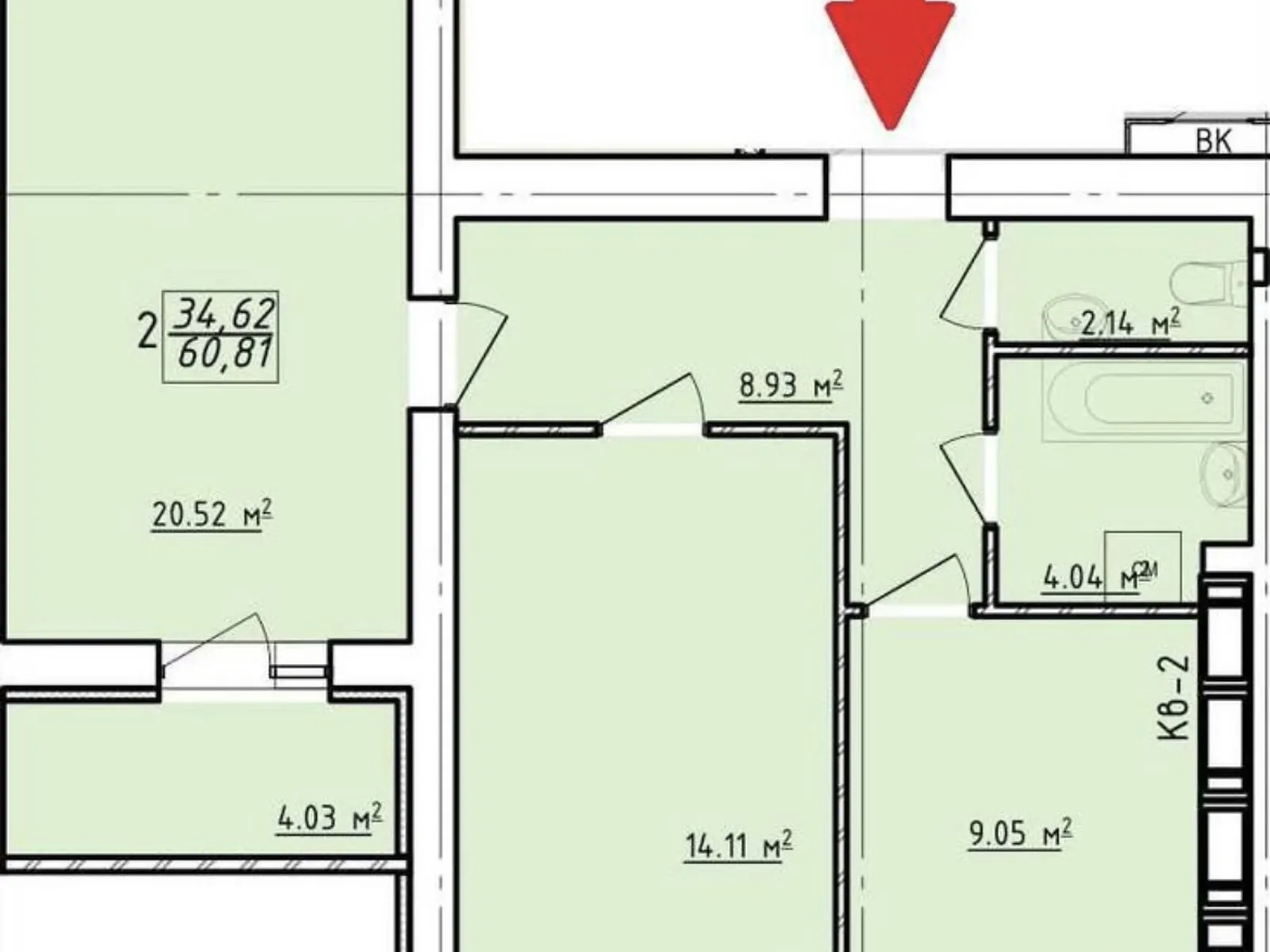 Продается 2-комнатная квартира 61 кв. м в Харькове, ул. Заливная, 10 - фото 1