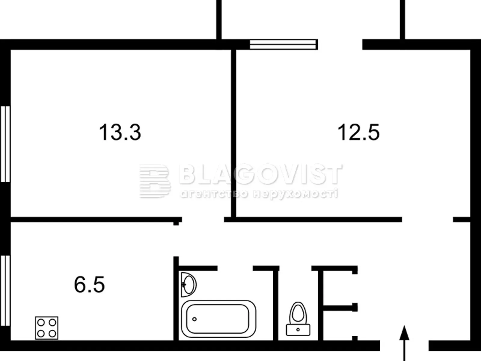 Продается 2-комнатная квартира 45 кв. м в Киеве - фото 2