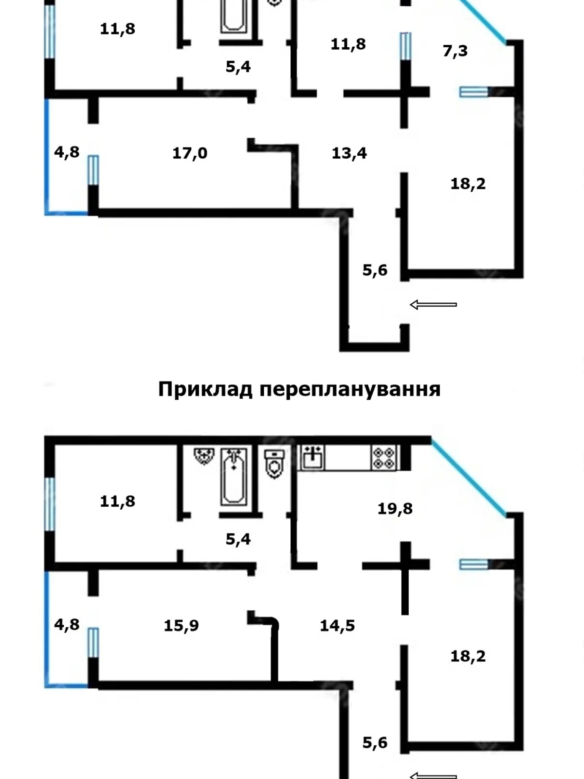 Продается 3-комнатная квартира 96.4 кв. м в Киеве - фото 4