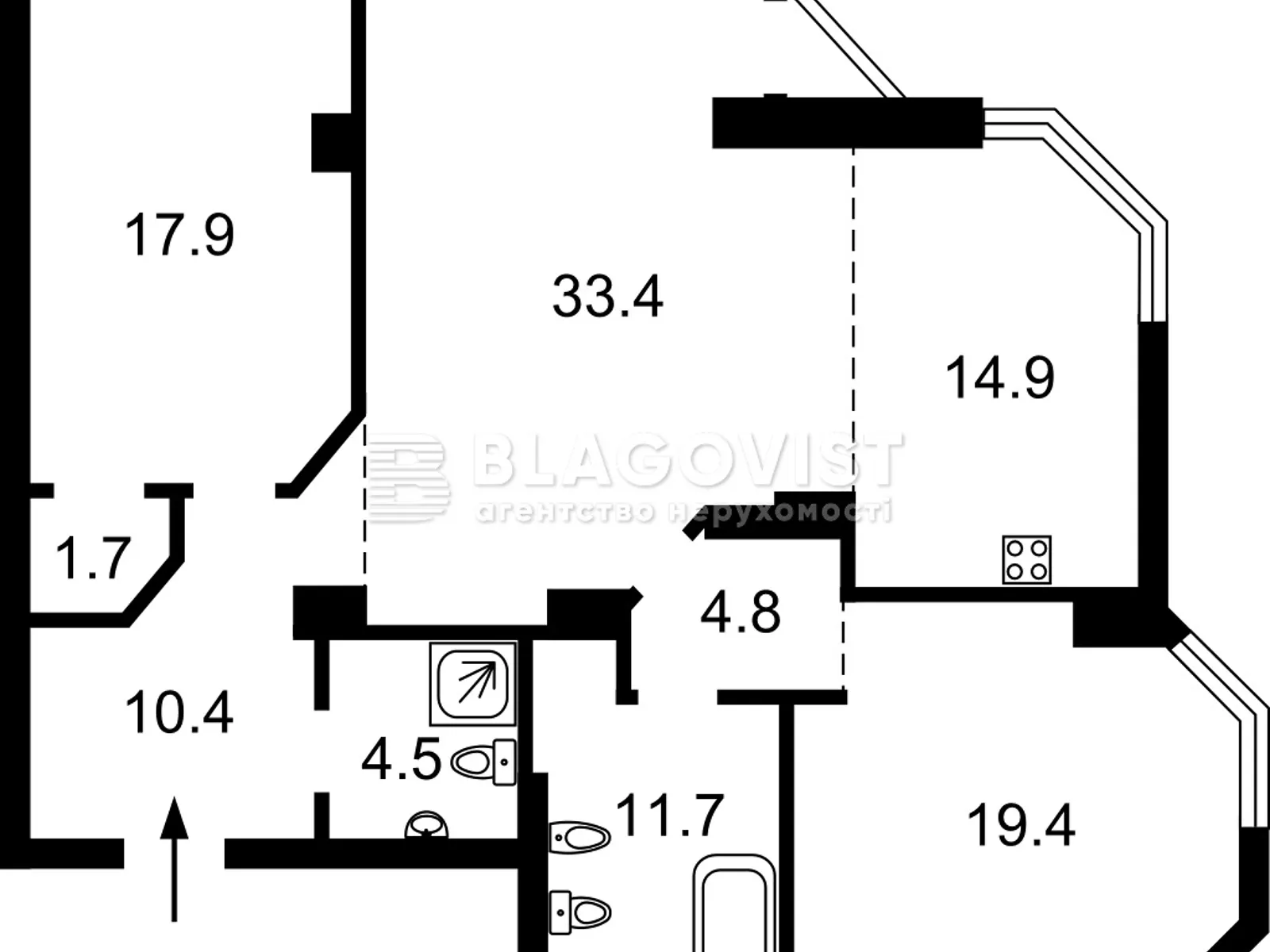 Продається 3-кімнатна квартира 119 кв. м у Києві - фото 2