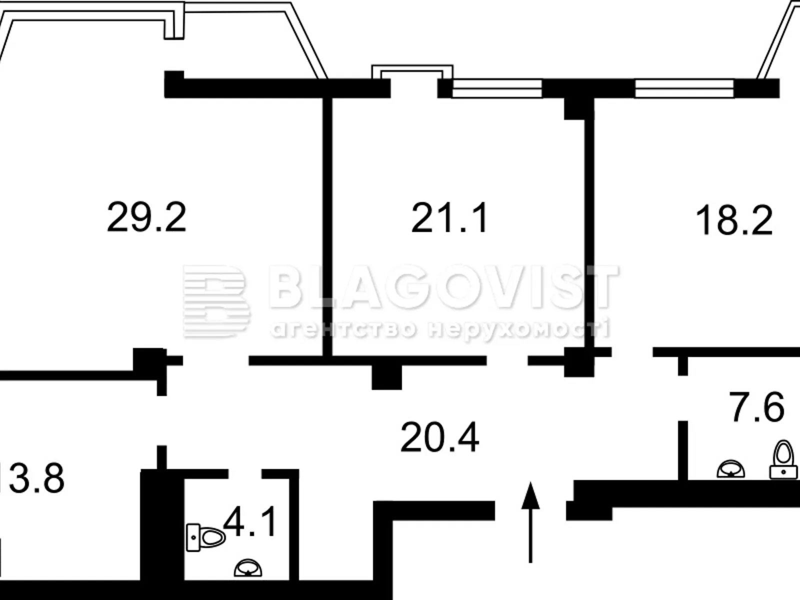 Продается 3-комнатная квартира 116 кв. м в Киеве - фото 3