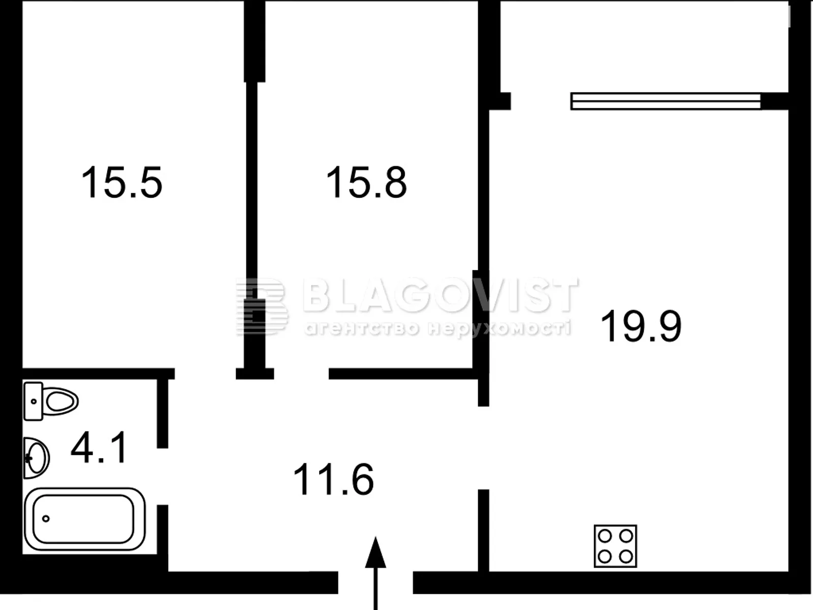 Продается 2-комнатная квартира 69 кв. м в  - фото 3