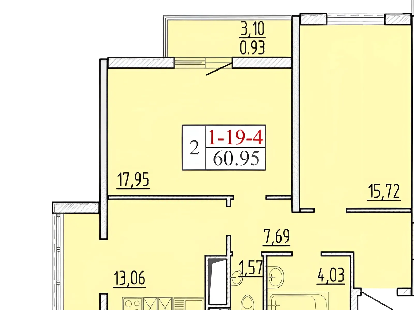 Продается 2-комнатная квартира 61 кв. м в Лиманке, ул. Жемчужная, 10 - фото 1