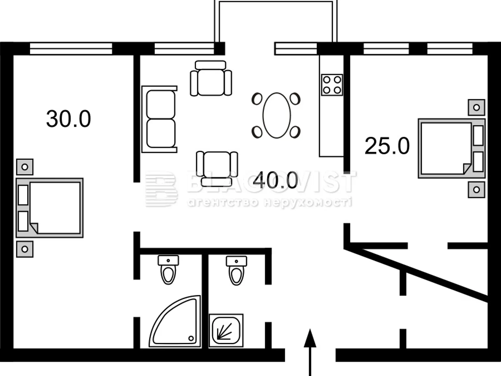 Продается 3-комнатная квартира 90 кв. м в Киеве - фото 2