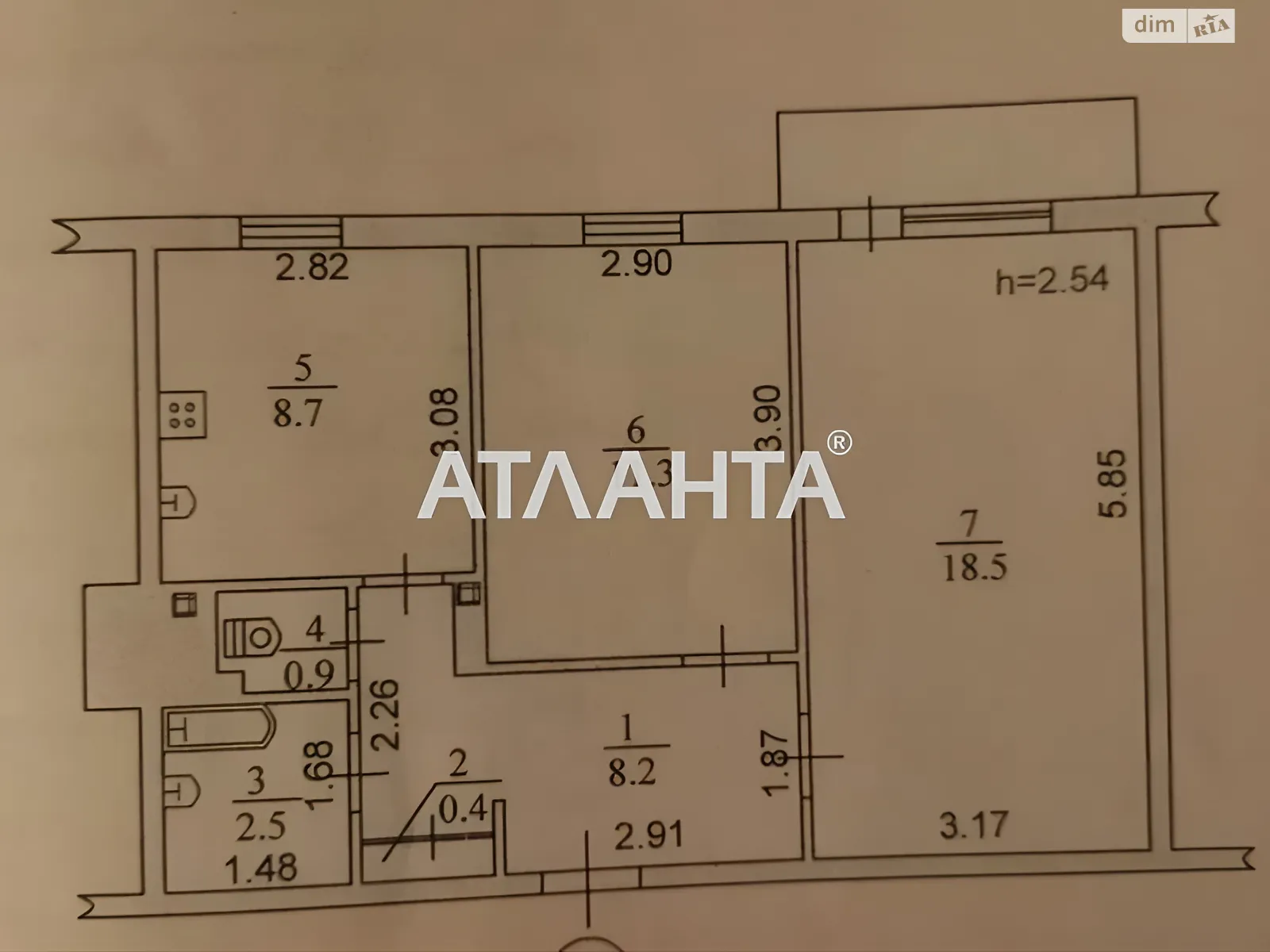 Продается 2-комнатная квартира 50 кв. м в Черноморске, цена: 29000 $ - фото 1