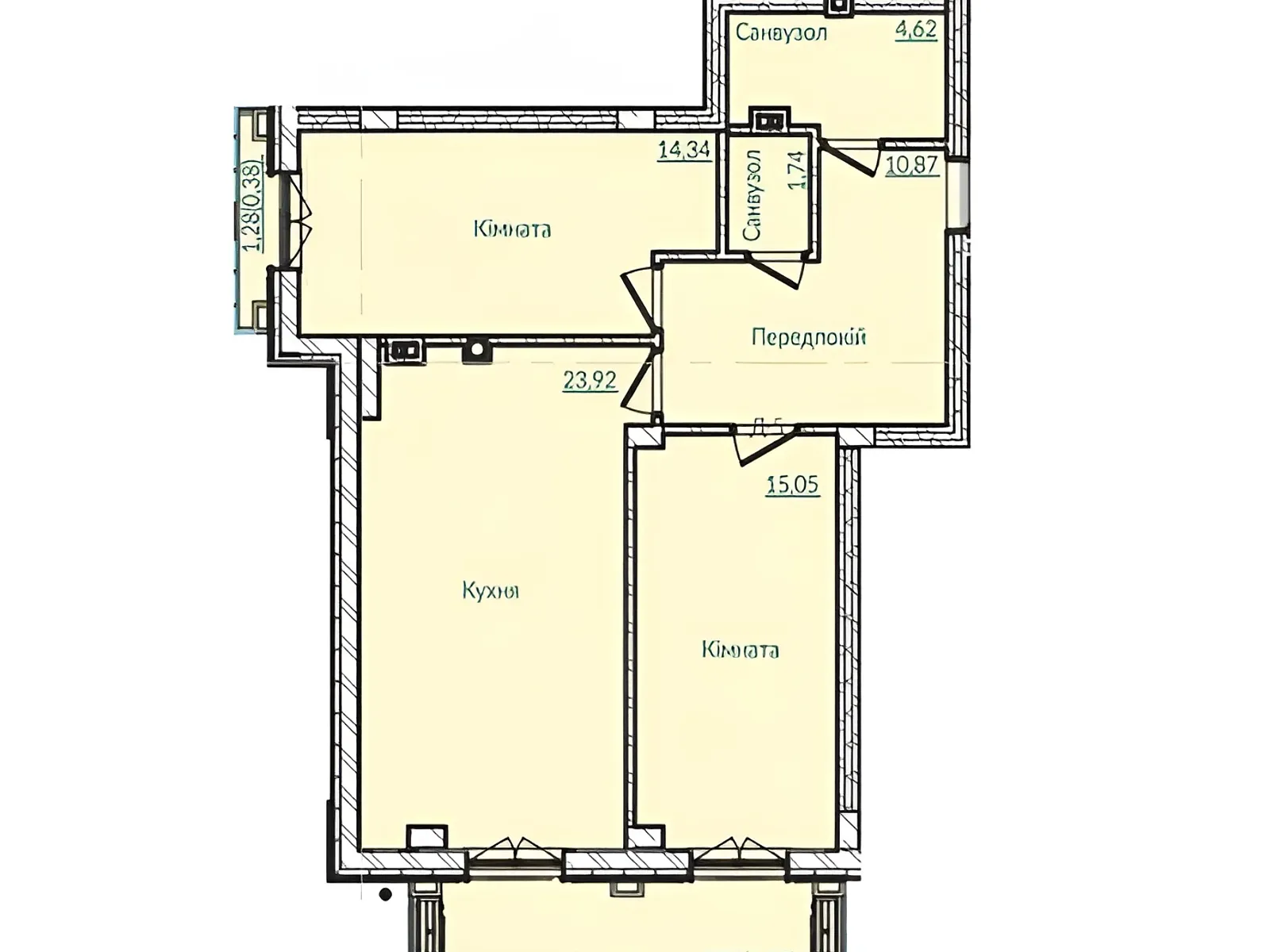 Продается 2-комнатная квартира 71.7 кв. м в Одессе - фото 2