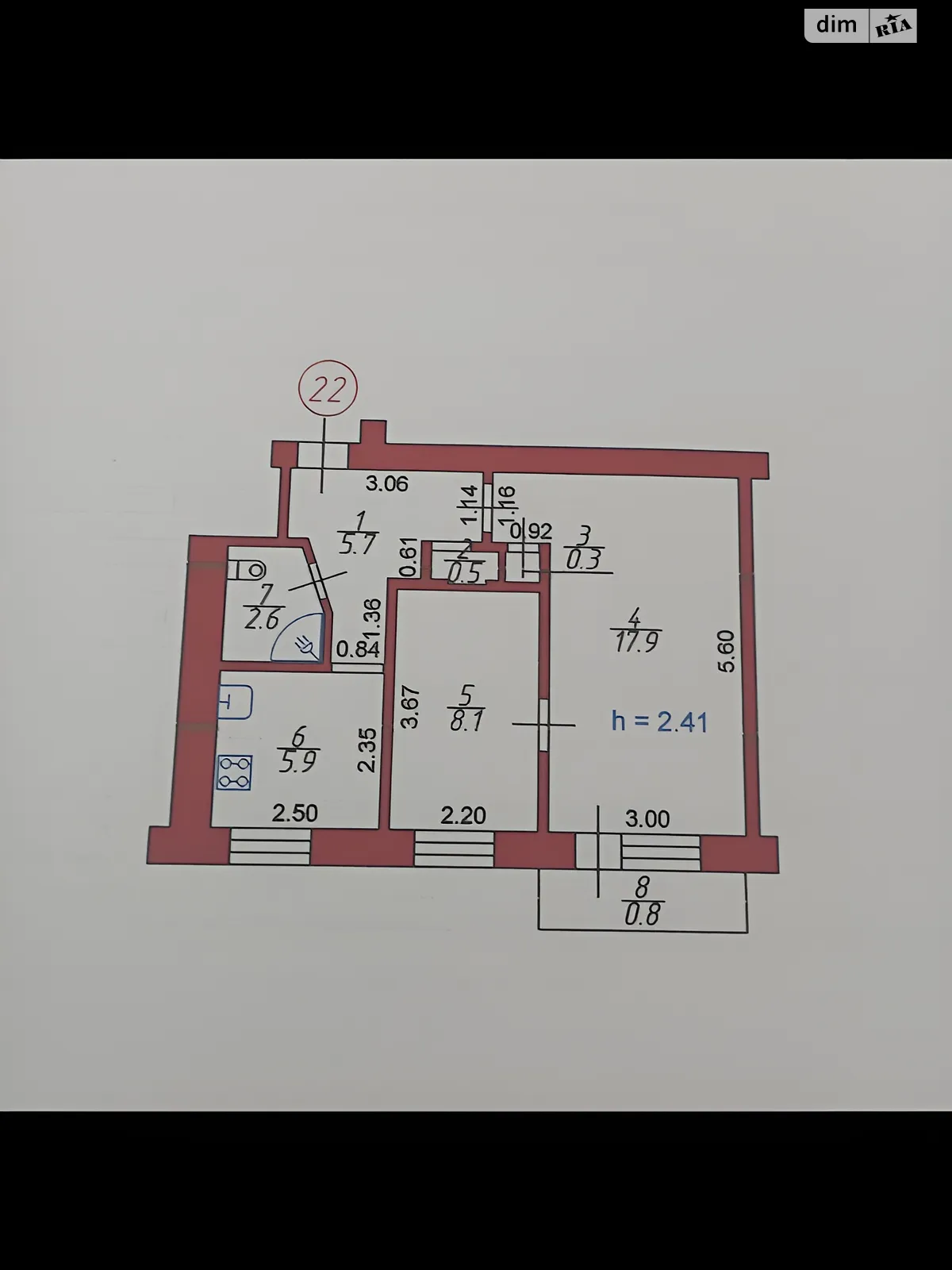 2-кімнатна квартира 42.5 кв. м у Луцьку - фото 2