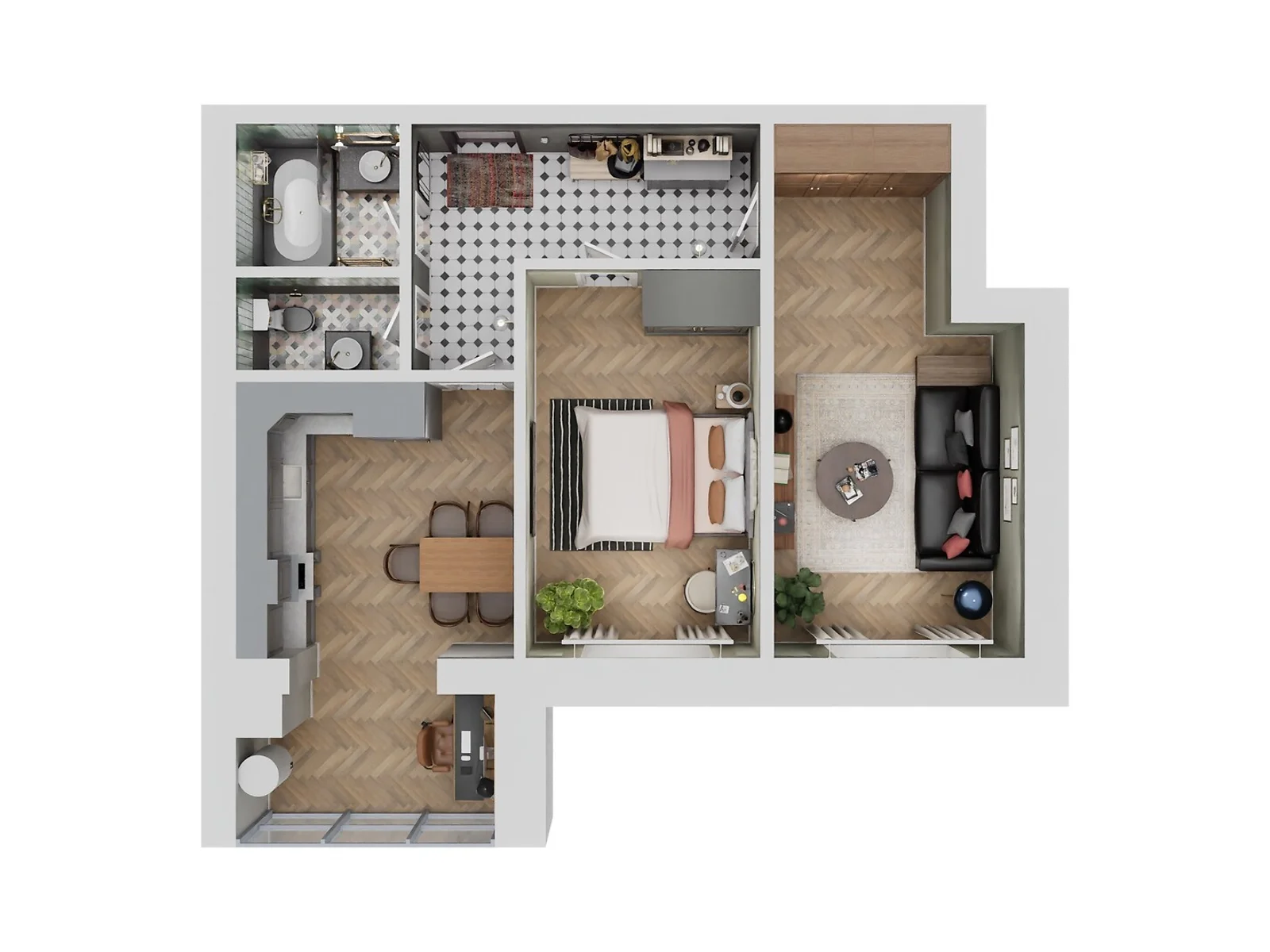 Продається 2-кімнатна квартира 59.34 кв. м у Кам’янці-Подільському, вул. Івана Виговського(Матросова), 4/6 - фото 1